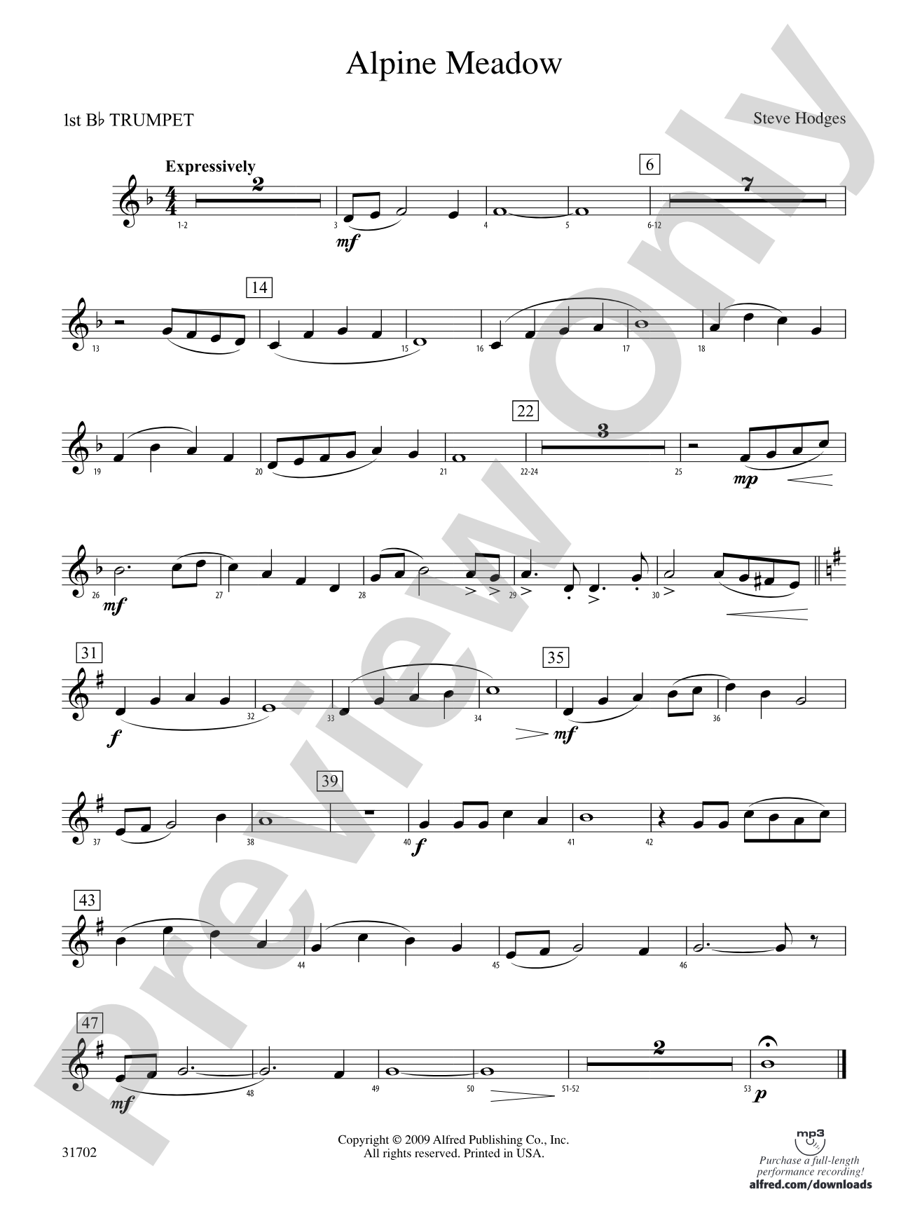 Alpine Meadow: 1st B-flat Trumpet