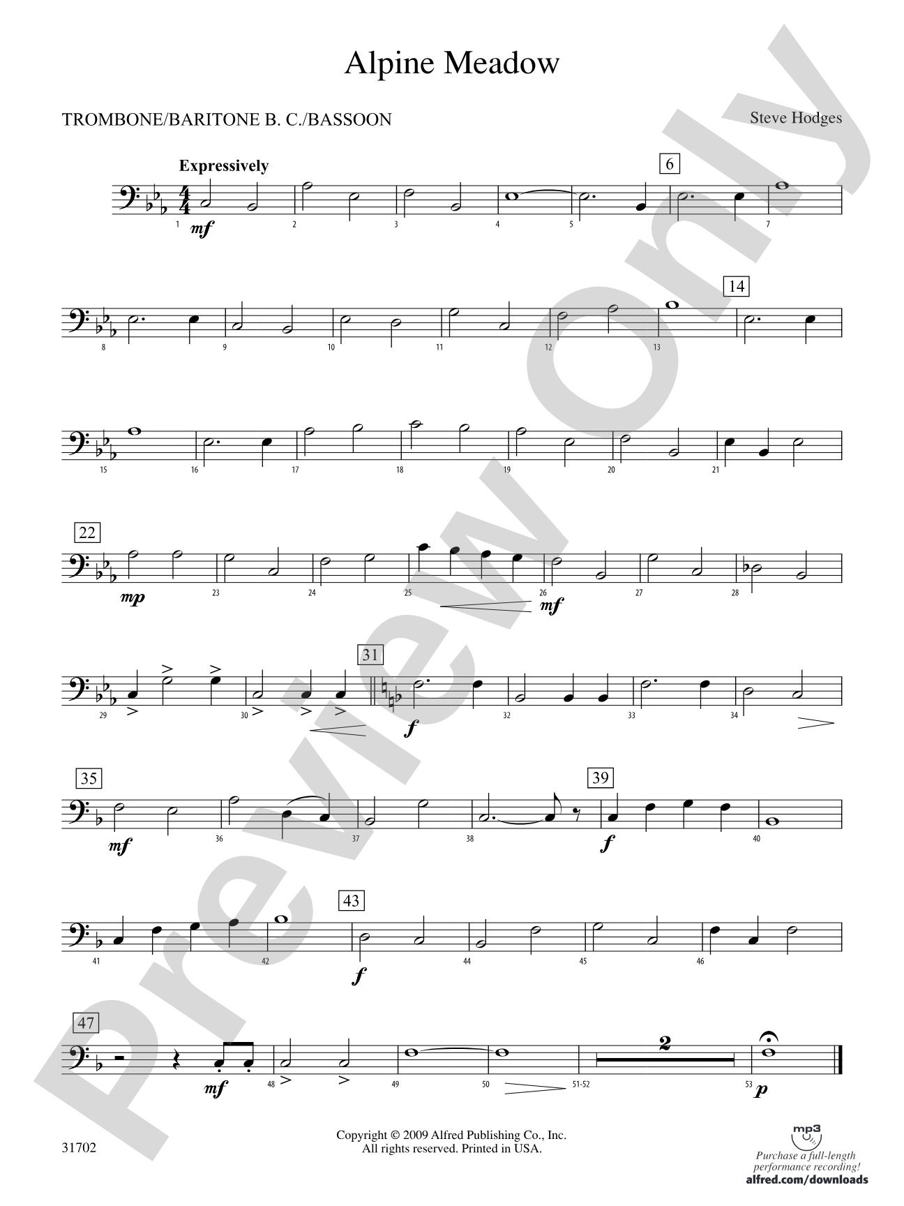 Alpine Meadow: 1st Trombone
