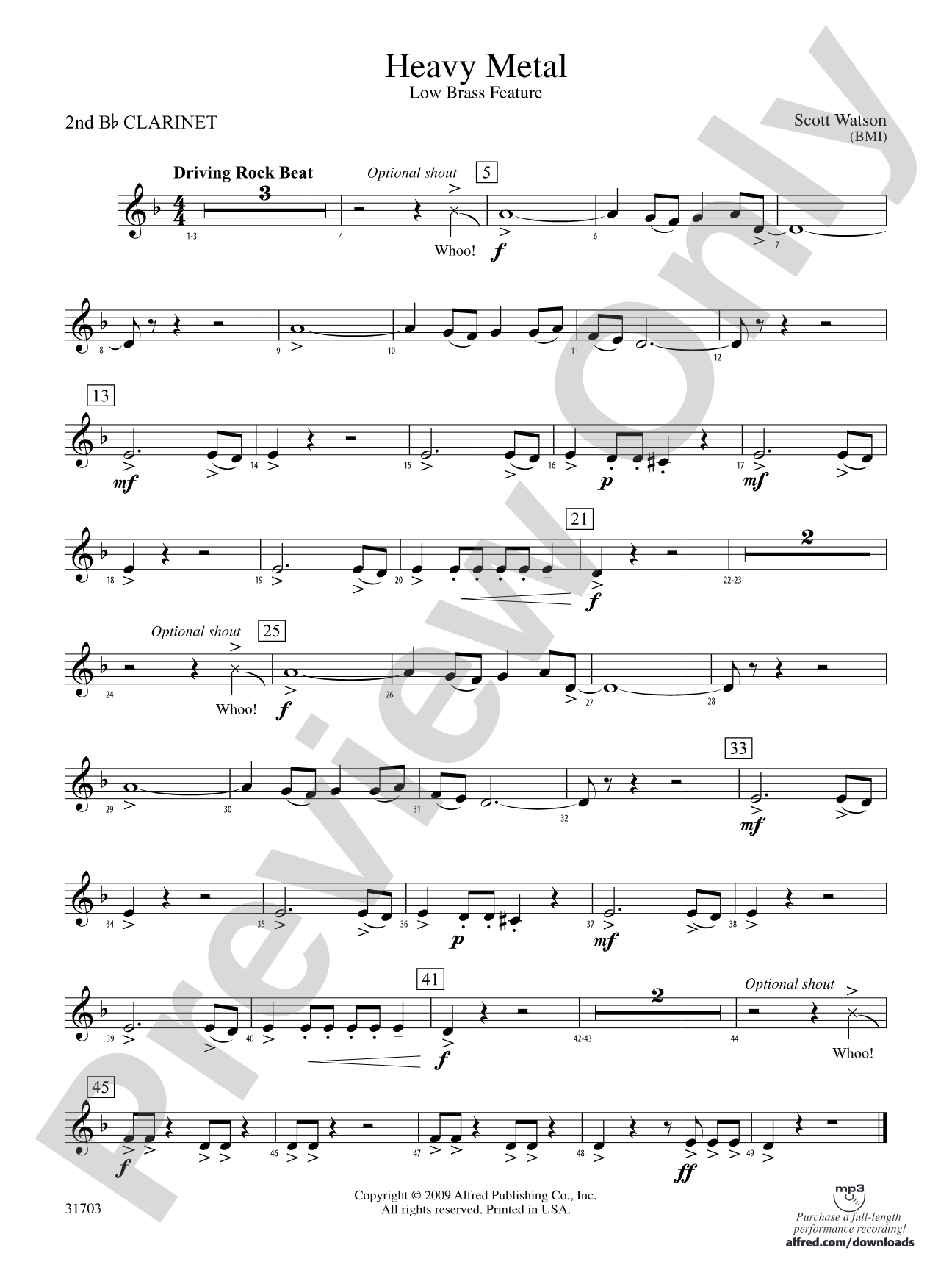 Heavy Metal: 2nd B-flat Clarinet