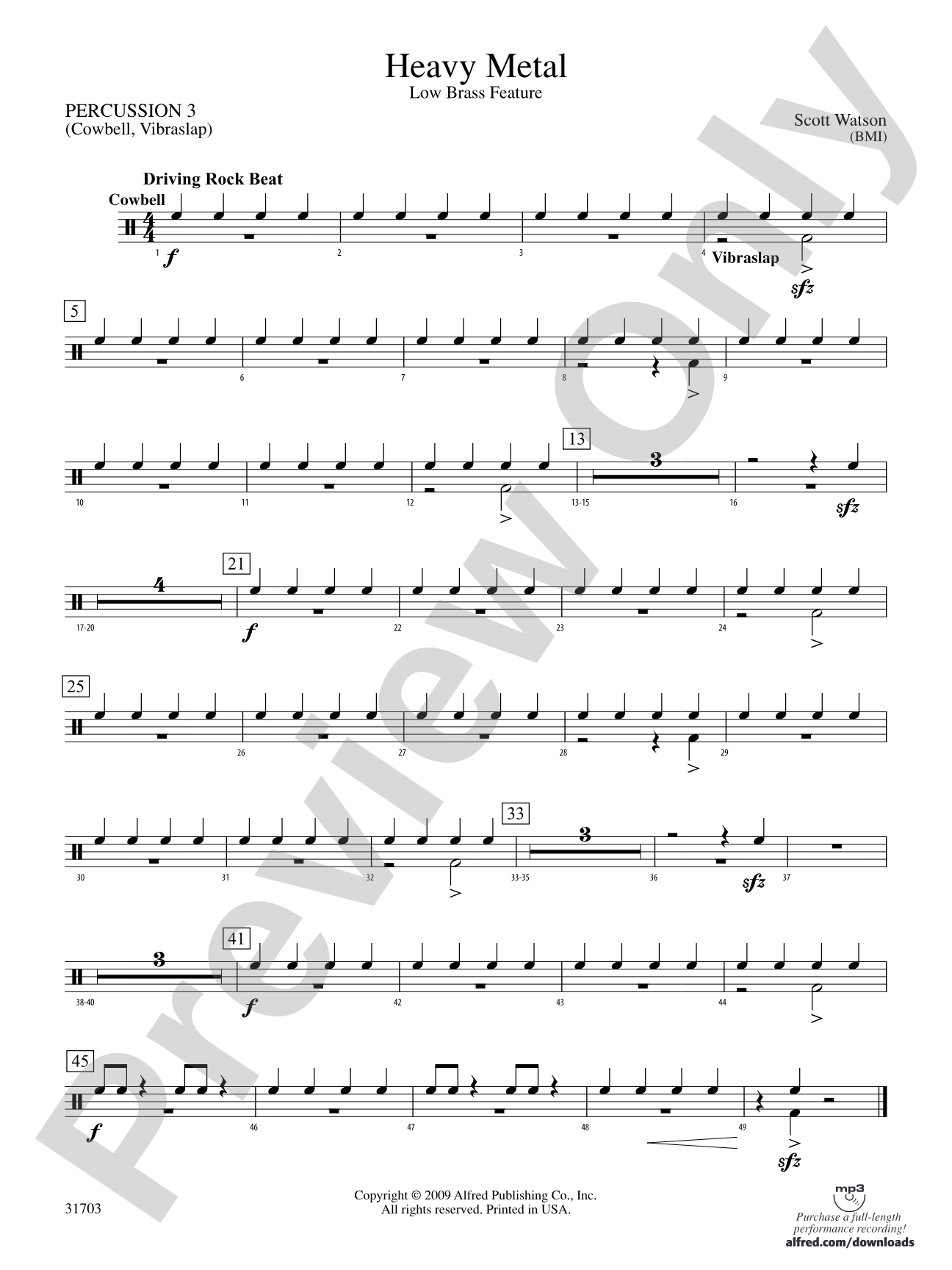Heavy Metal: 3rd Percussion