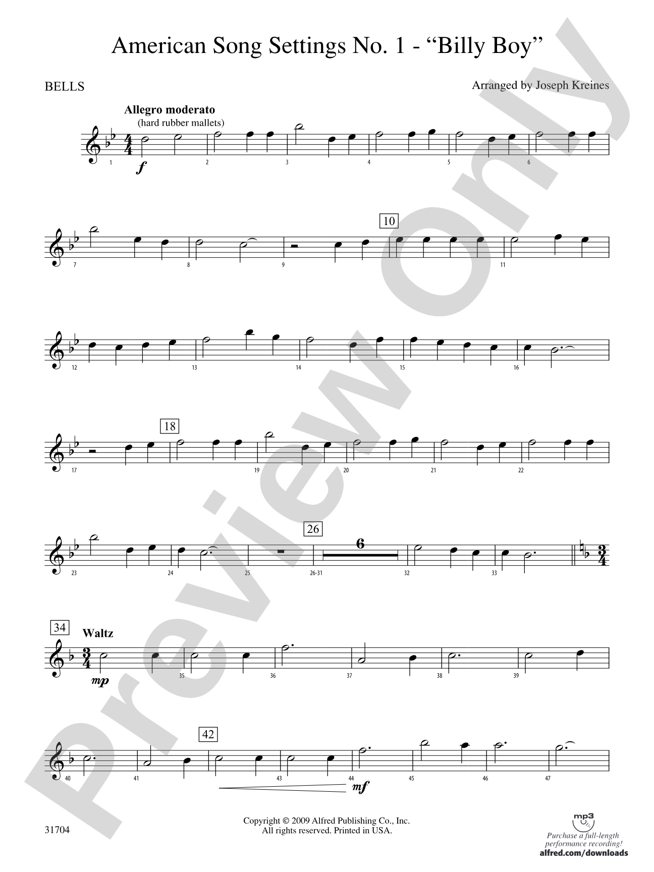 American Song Settings, No. 1: Bells