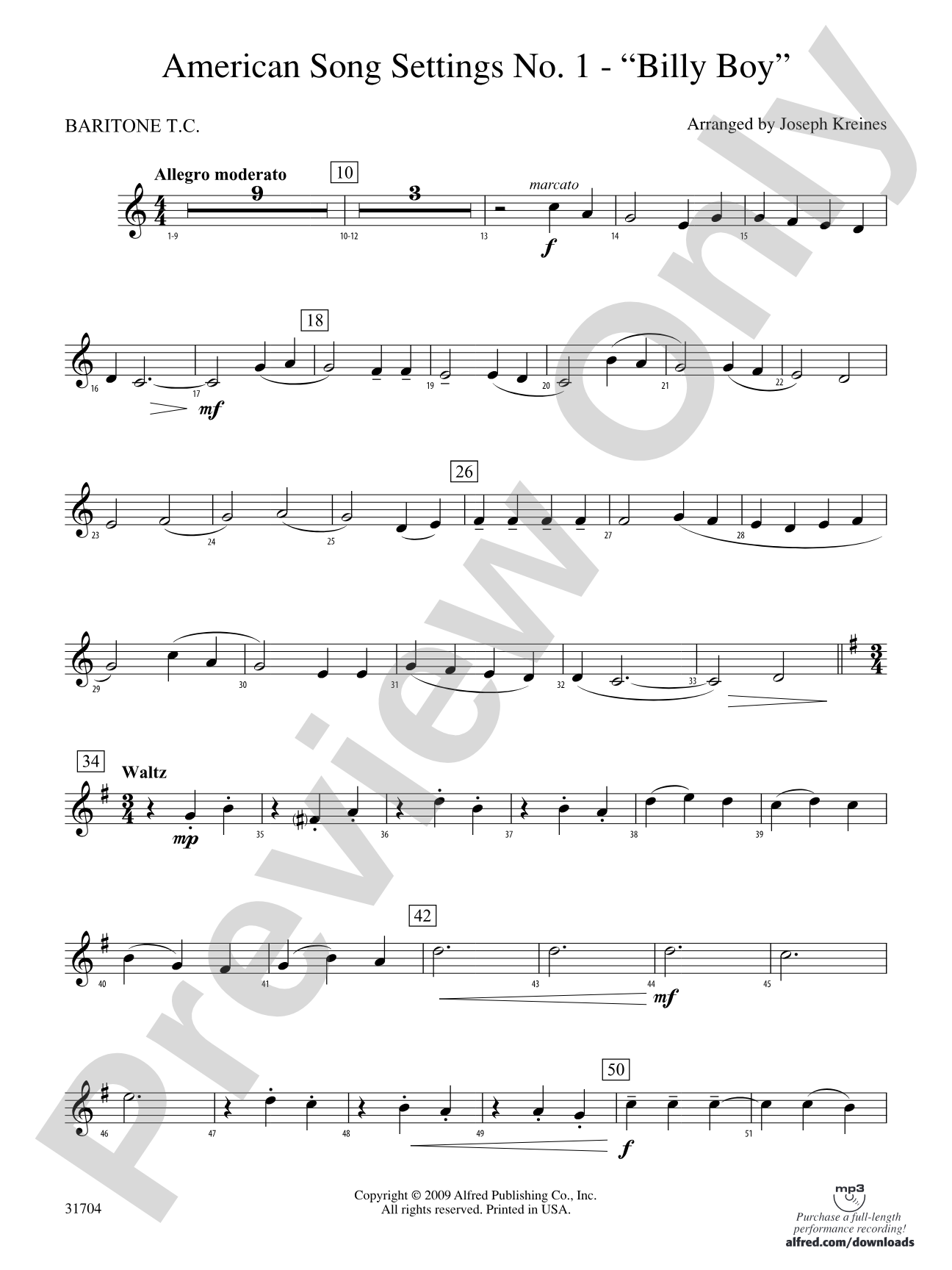 American Song Settings, No. 1: Baritone T.C.