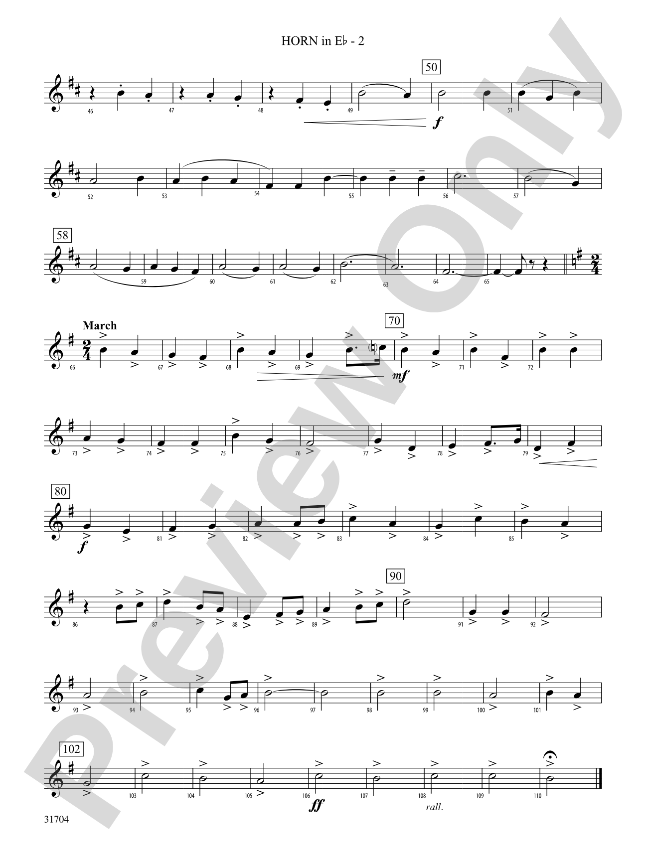 American Song Settings, No. 1: (wp) 1st Horn in E-flat
