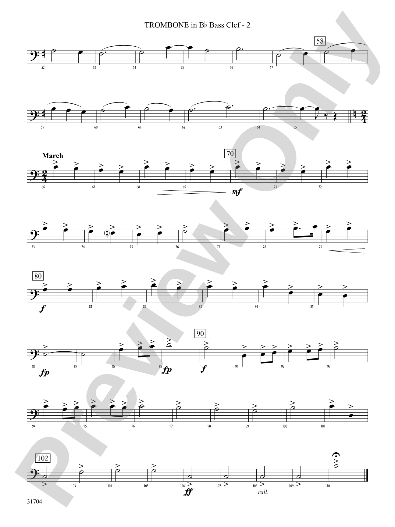American Song Settings, No. 1: (wp) 1st B-flat Trombone B.C.
