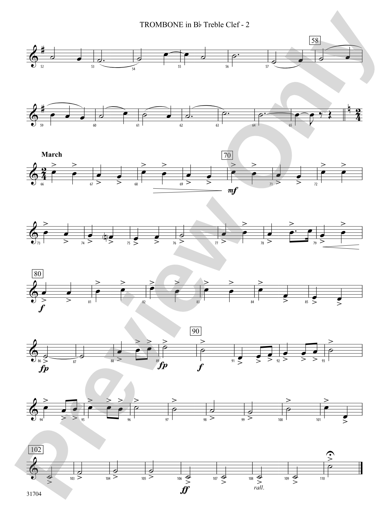 American Song Settings, No. 1: (wp) 1st B-flat Trombone T.C.