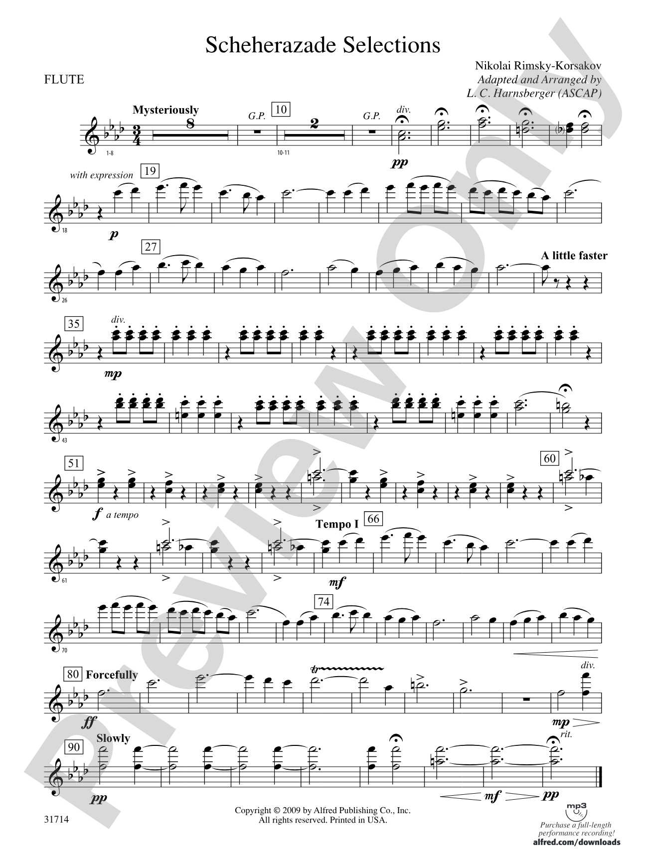 Scheherazade Selections: Flute
