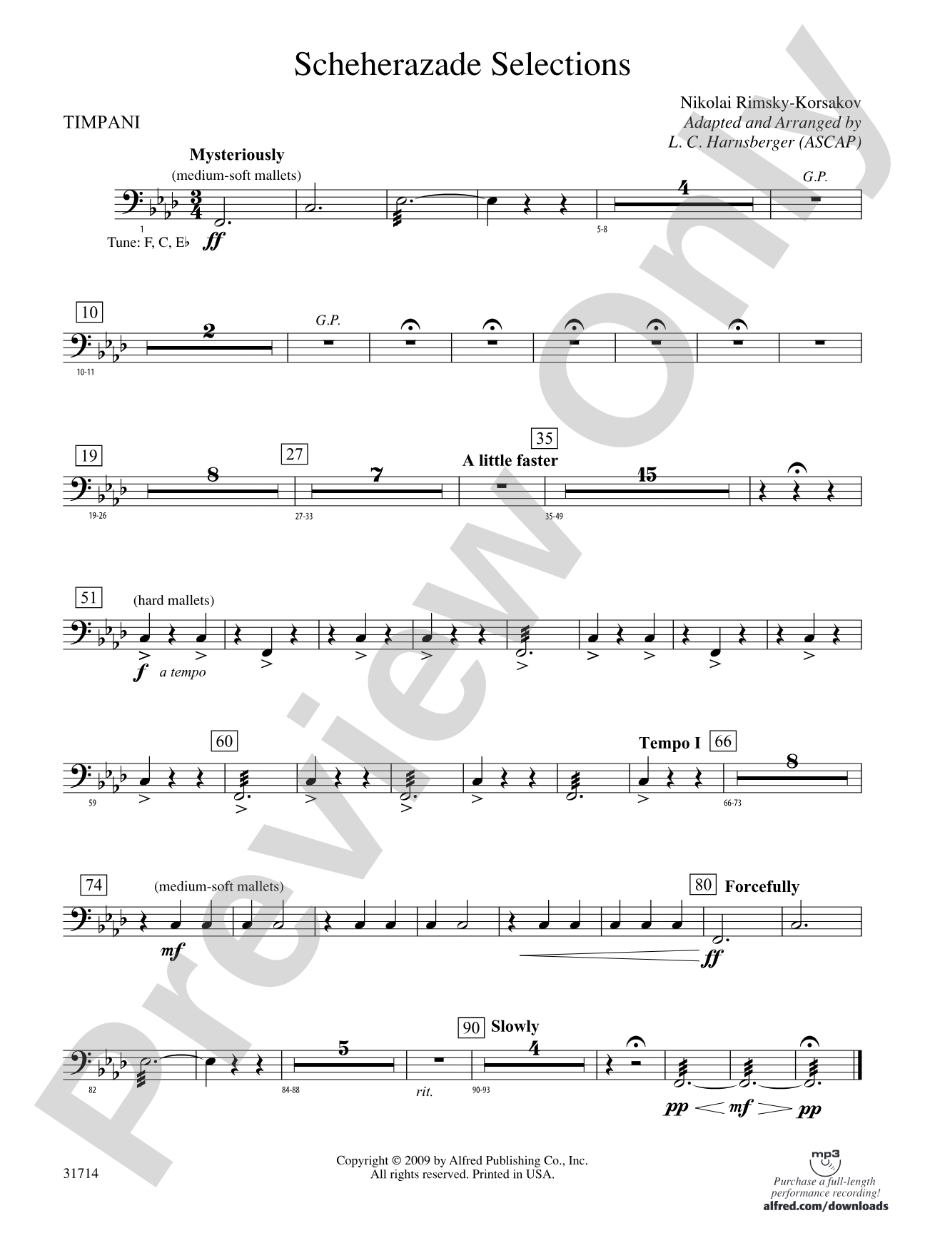 Scheherazade Selections: Timpani