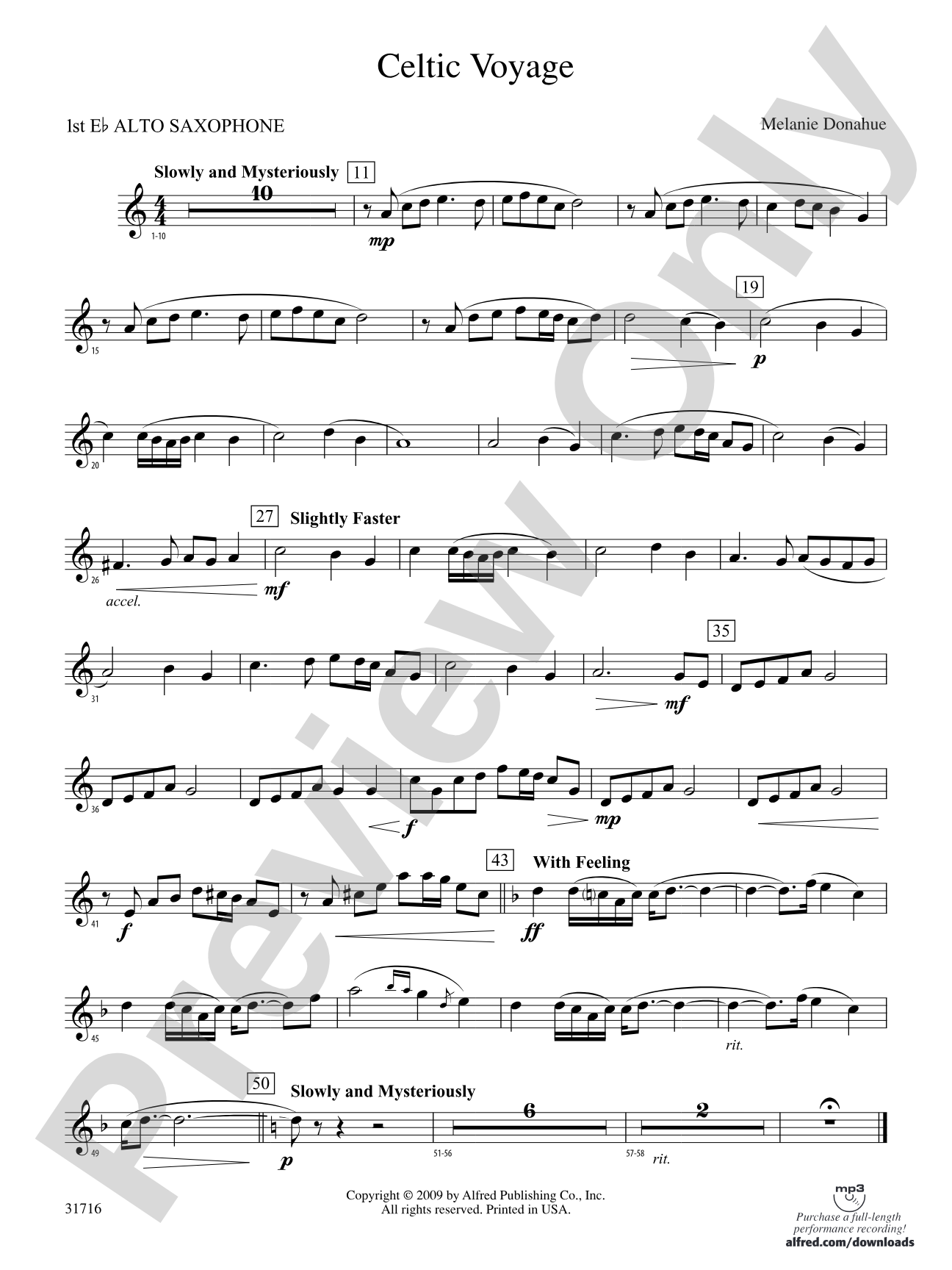 Celtic Voyage: E-flat Alto Saxophone