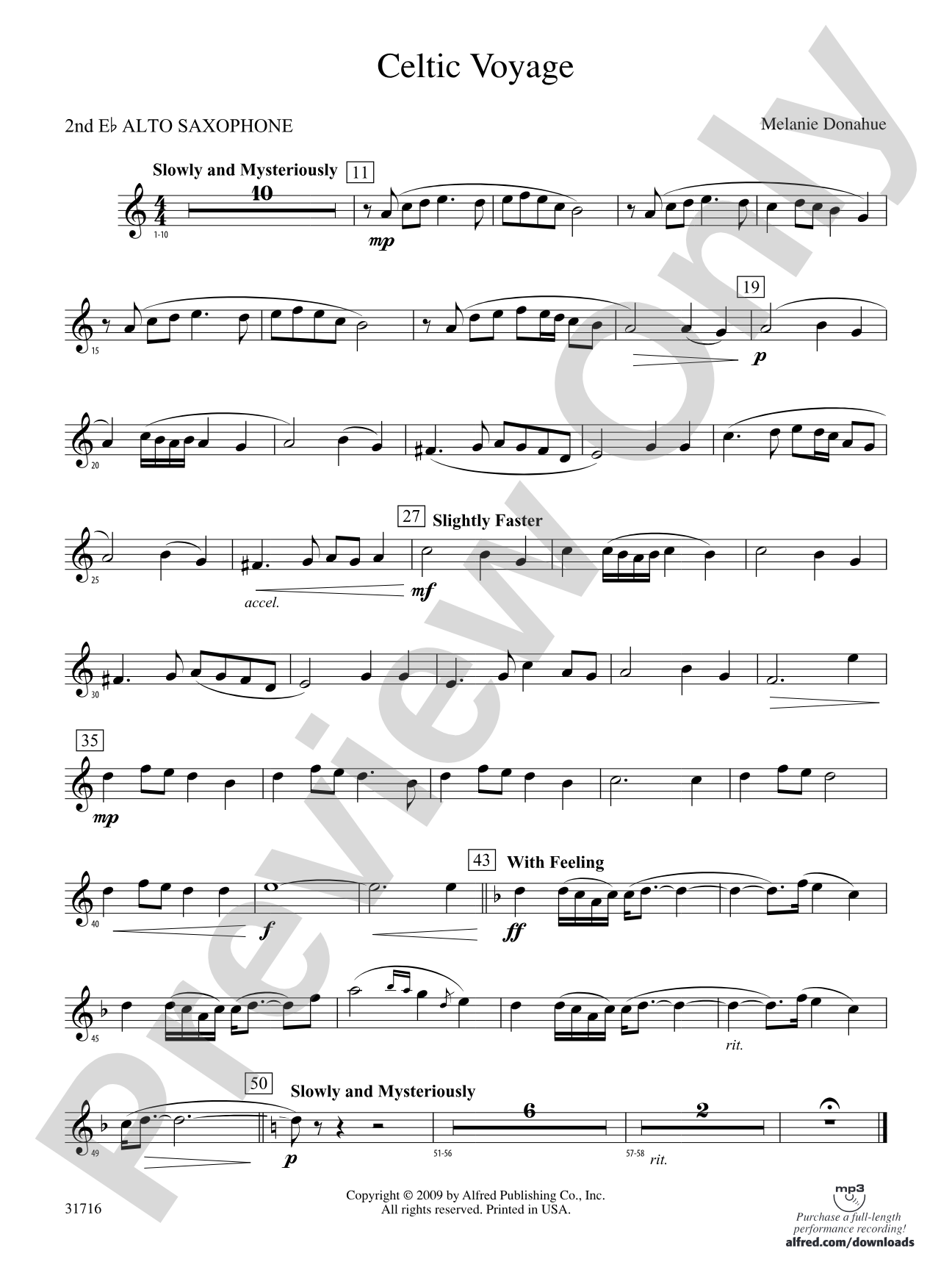 Celtic Voyage: 2nd E-flat Alto Saxophone