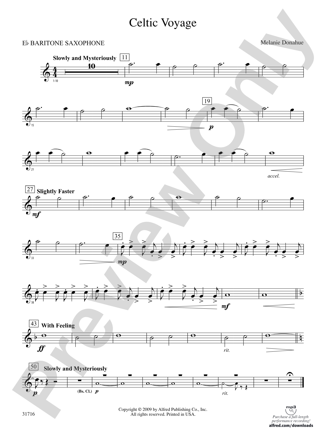 Celtic Voyage: E-flat Baritone Saxophone