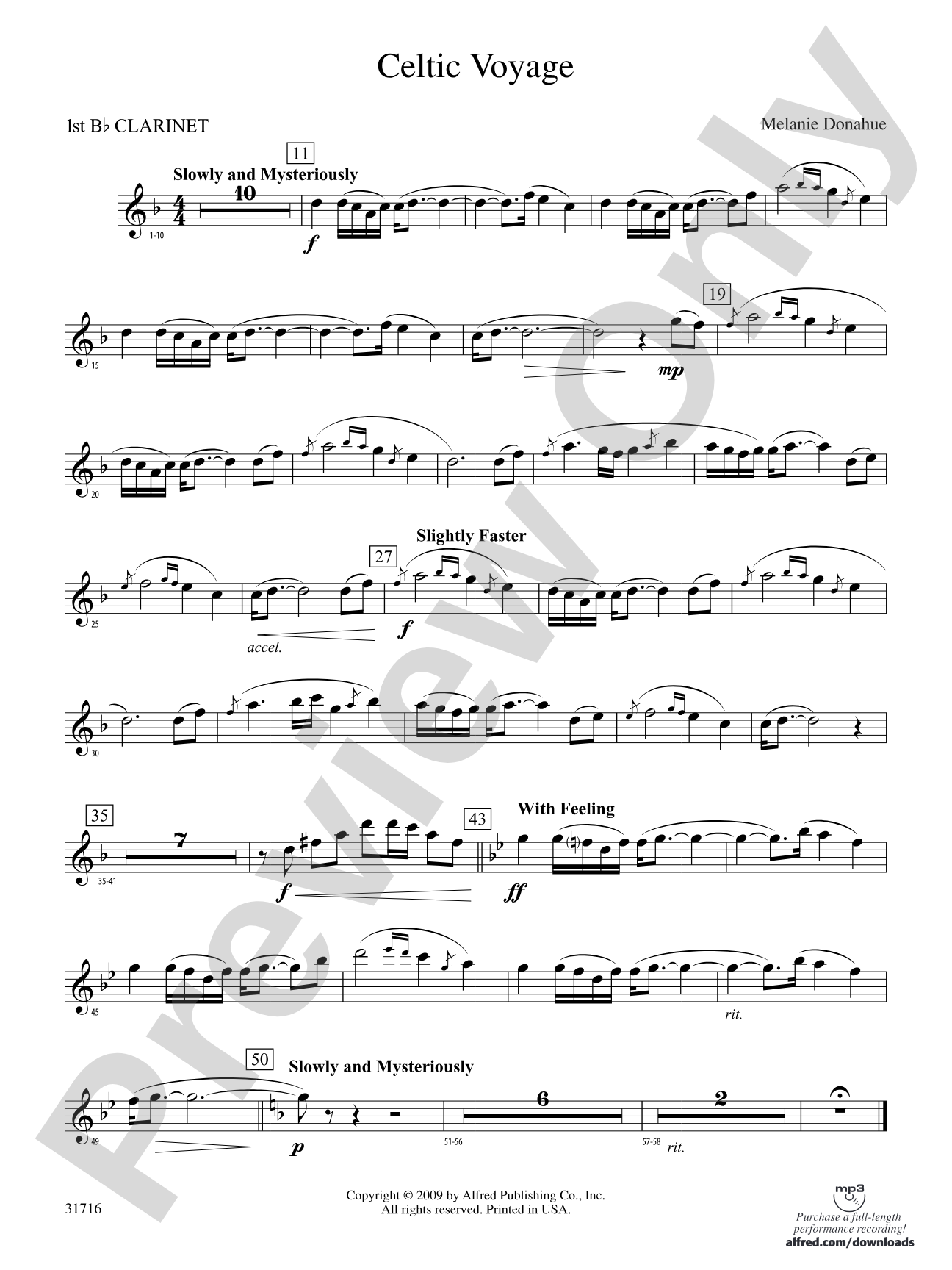 Celtic Voyage: 1st B-flat Clarinet