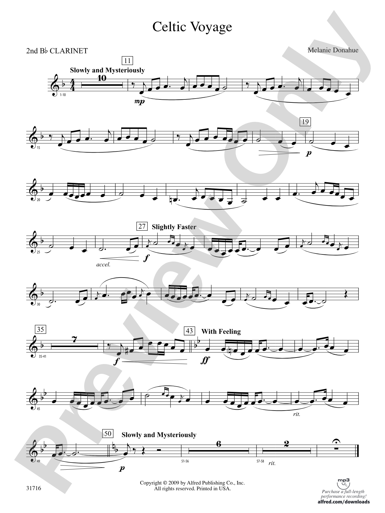 Celtic Voyage: 2nd B-flat Clarinet