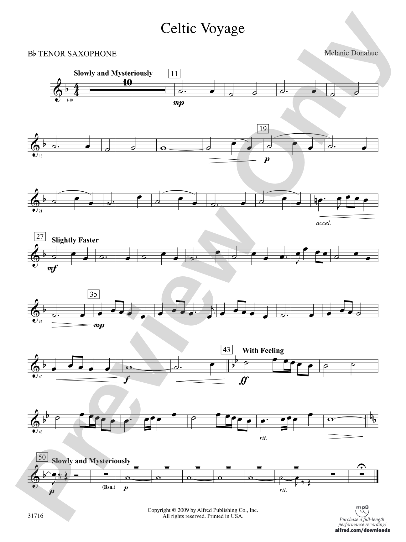 Celtic Voyage: B-flat Tenor Saxophone