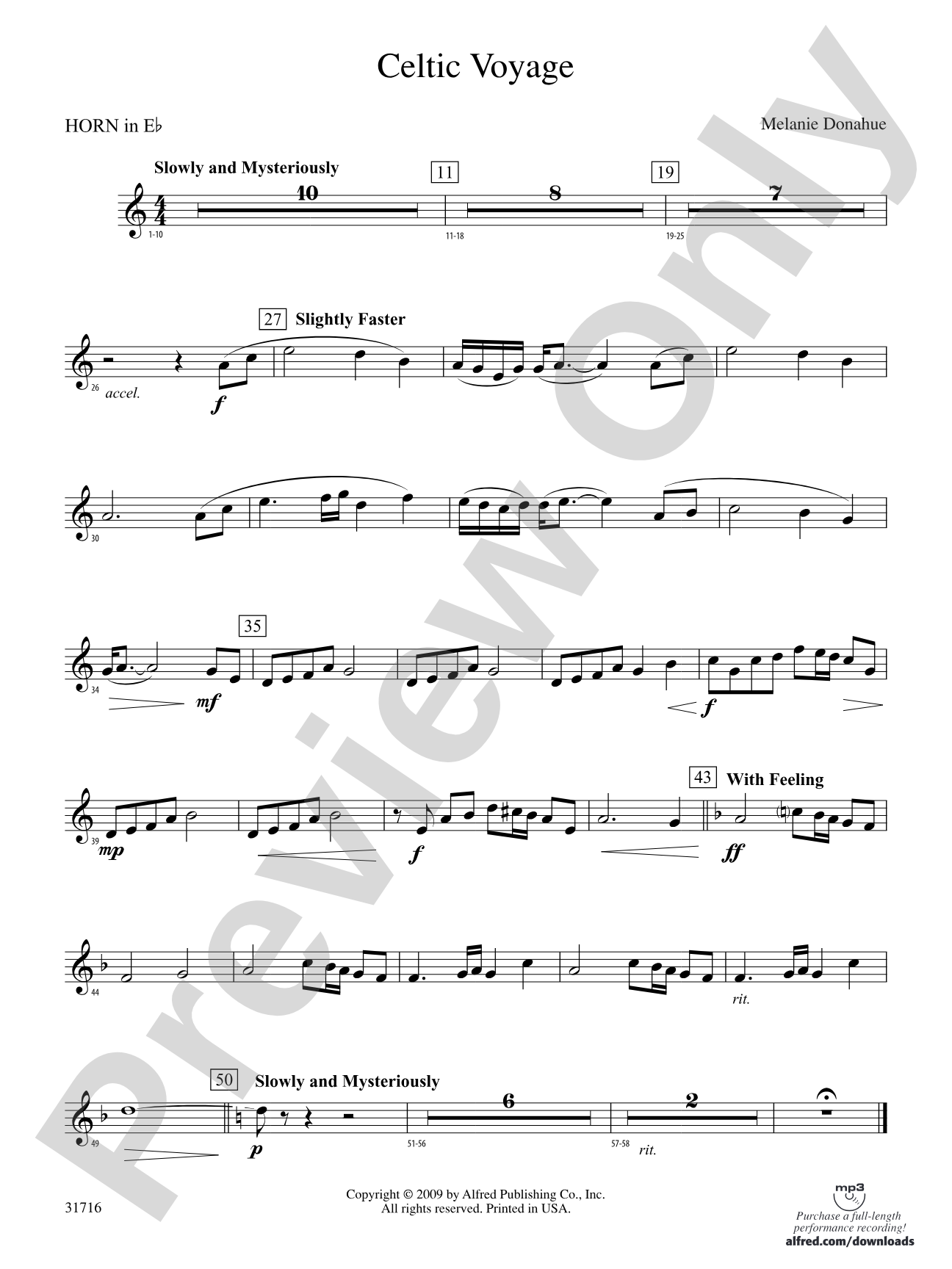 Celtic Voyage: (wp) 1st Horn in E-flat