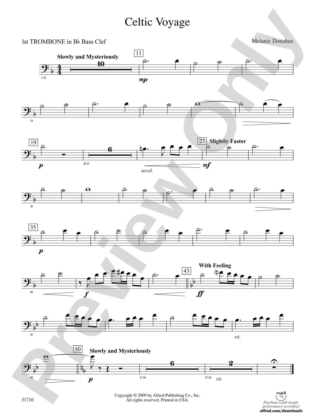 Celtic Voyage: (wp) 1st B-flat Trombone B.C.