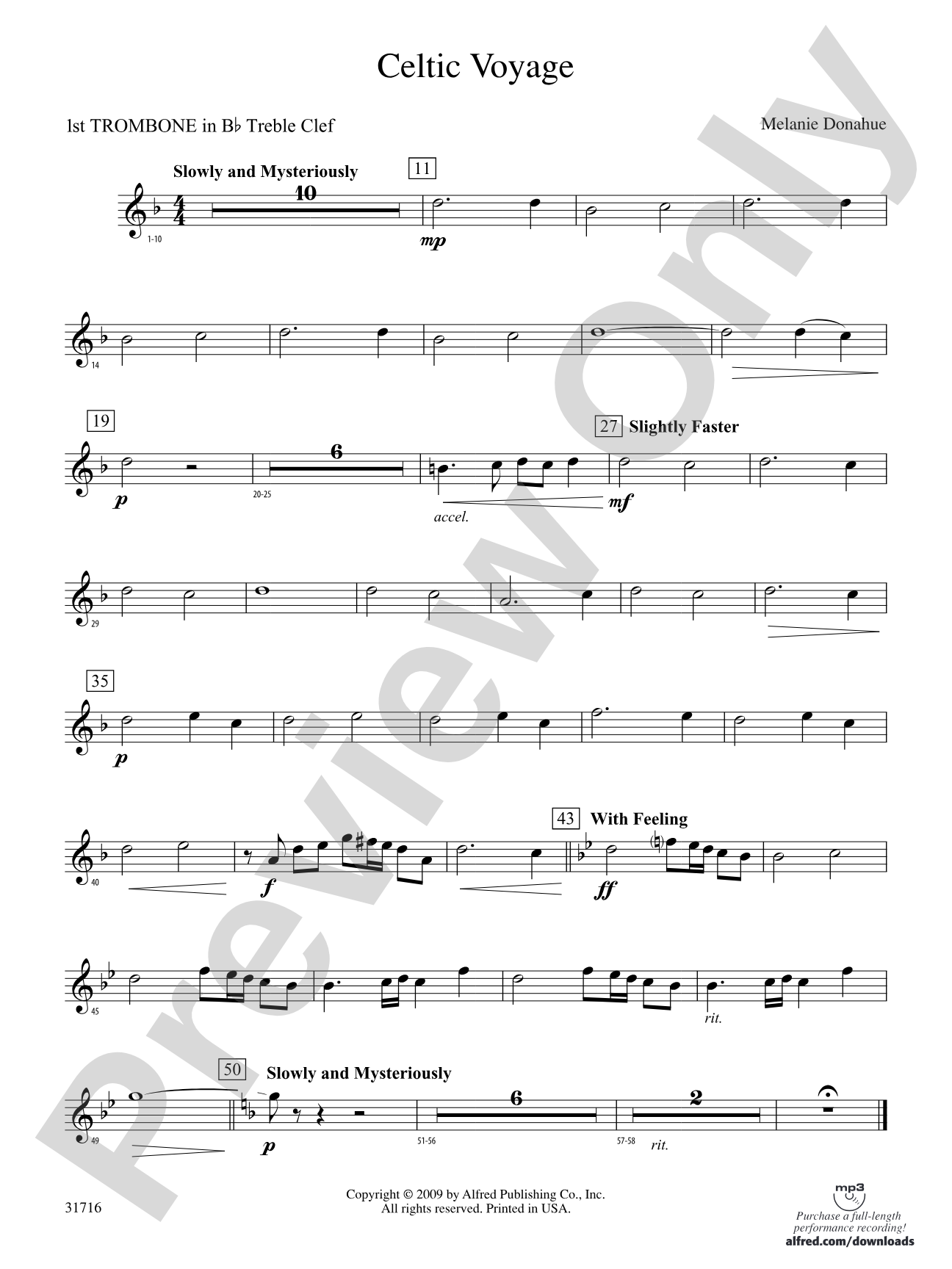 Celtic Voyage: (wp) 1st B-flat Trombone T.C.