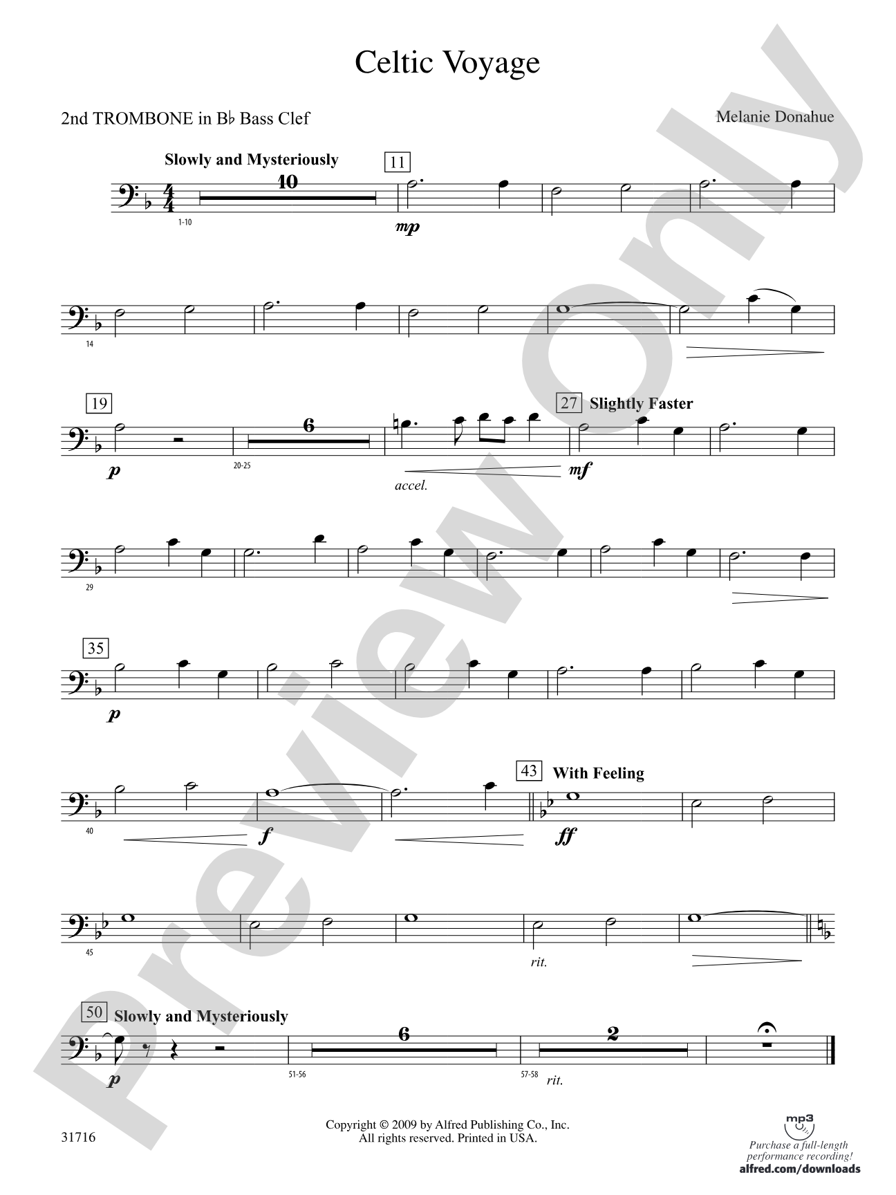Celtic Voyage: (wp) 2nd B-flat Trombone B.C.