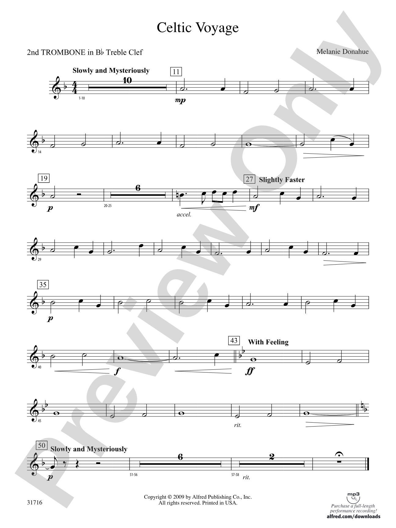 Celtic Voyage: (wp) 2nd B-flat Trombone T.C.