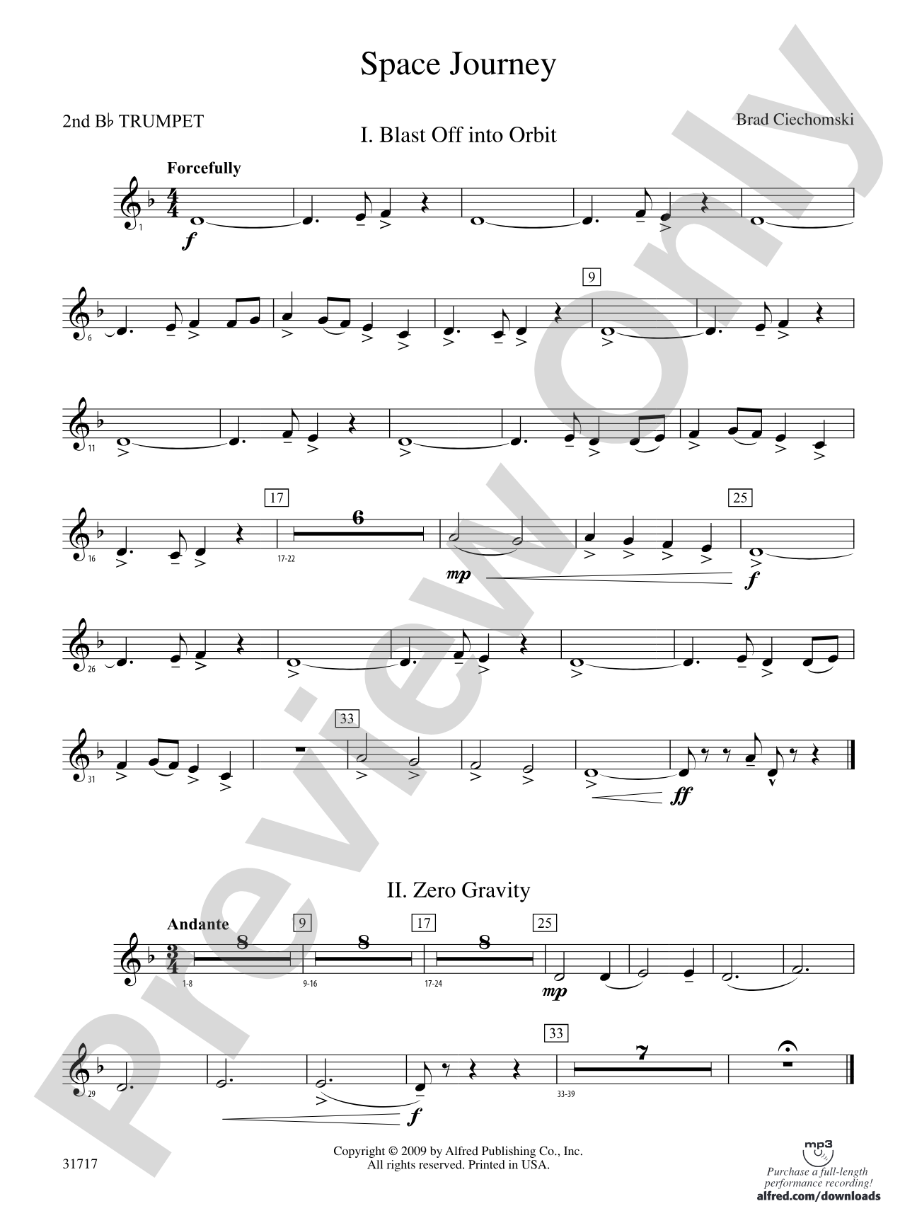 Space Journey: 2nd B-flat Trumpet