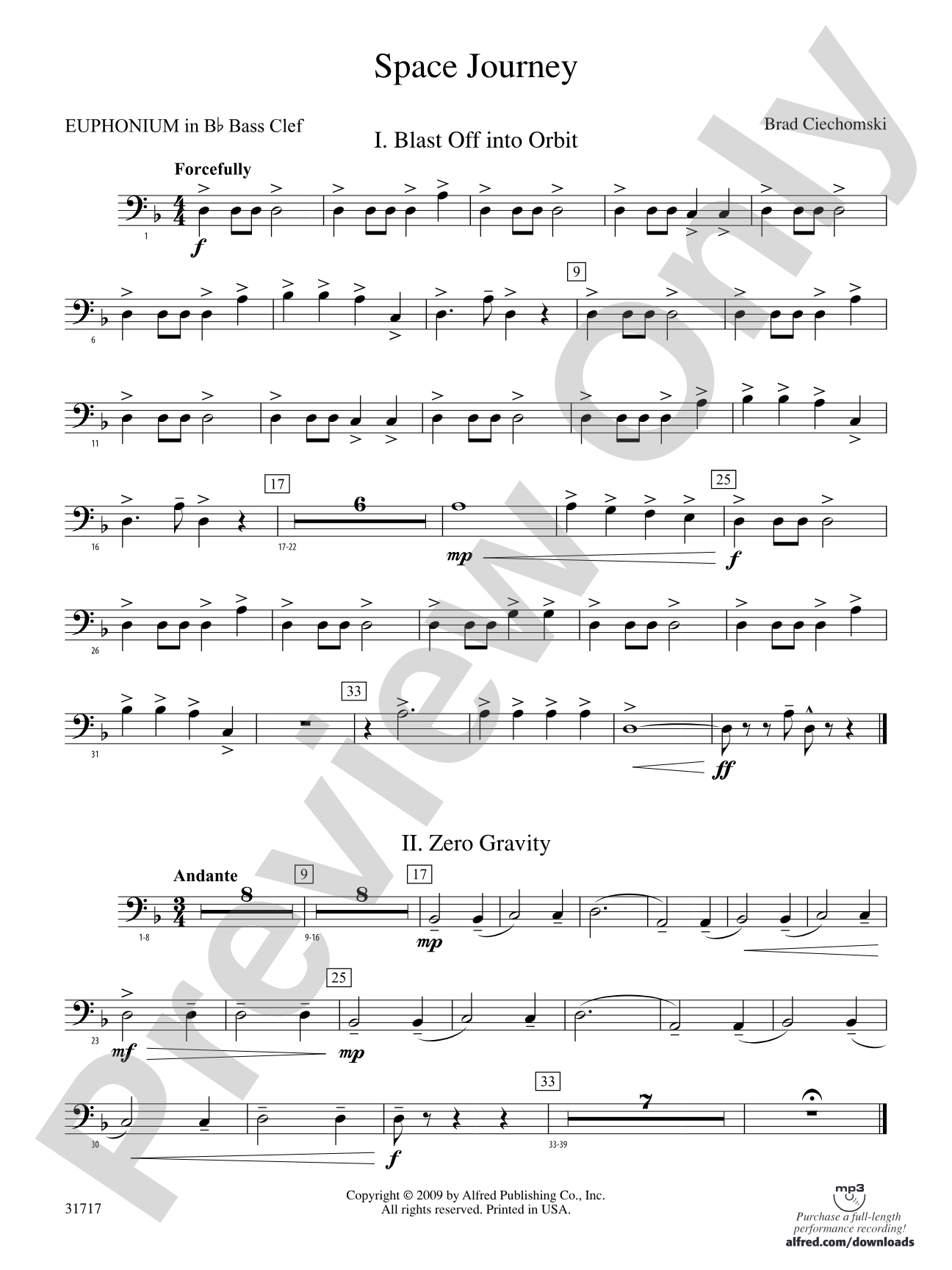 Space Journey: (wp) B-flat Baritone B.C.