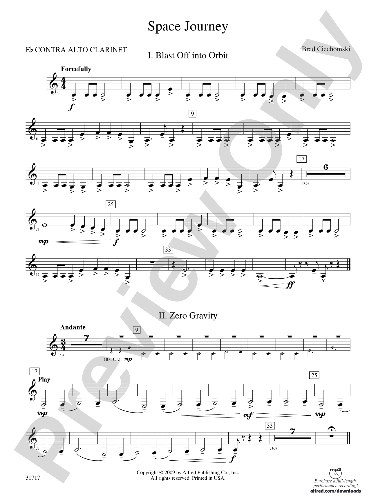 Space Journey: (wp) E-flat Contrabass Clarinet