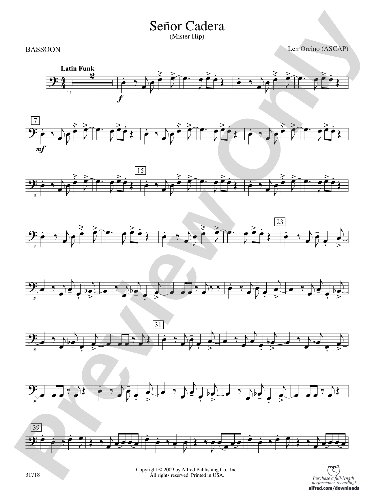 Señor Cadera (Mister Hip): Bassoon