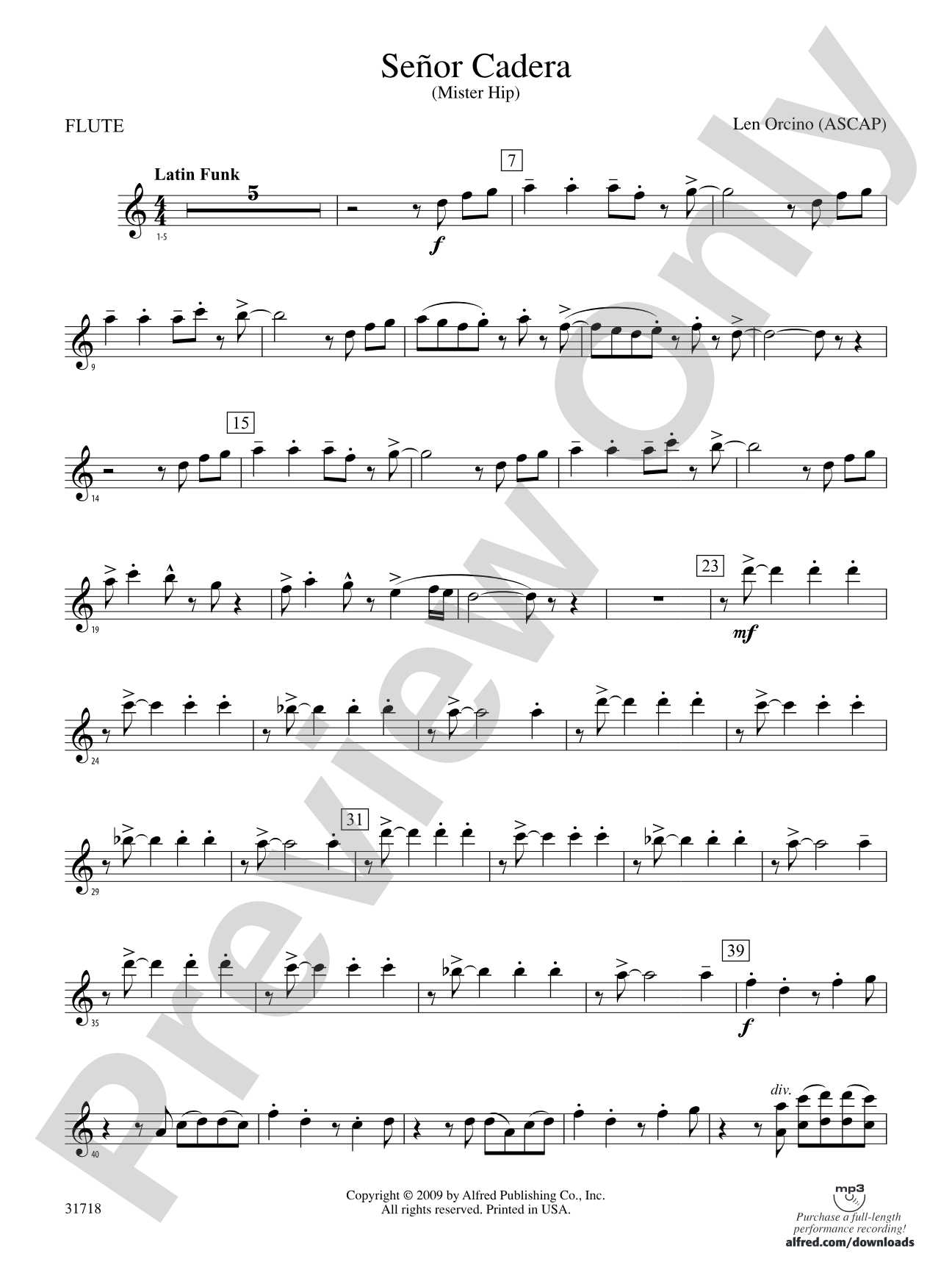 Señor Cadera (Mister Hip): Flute