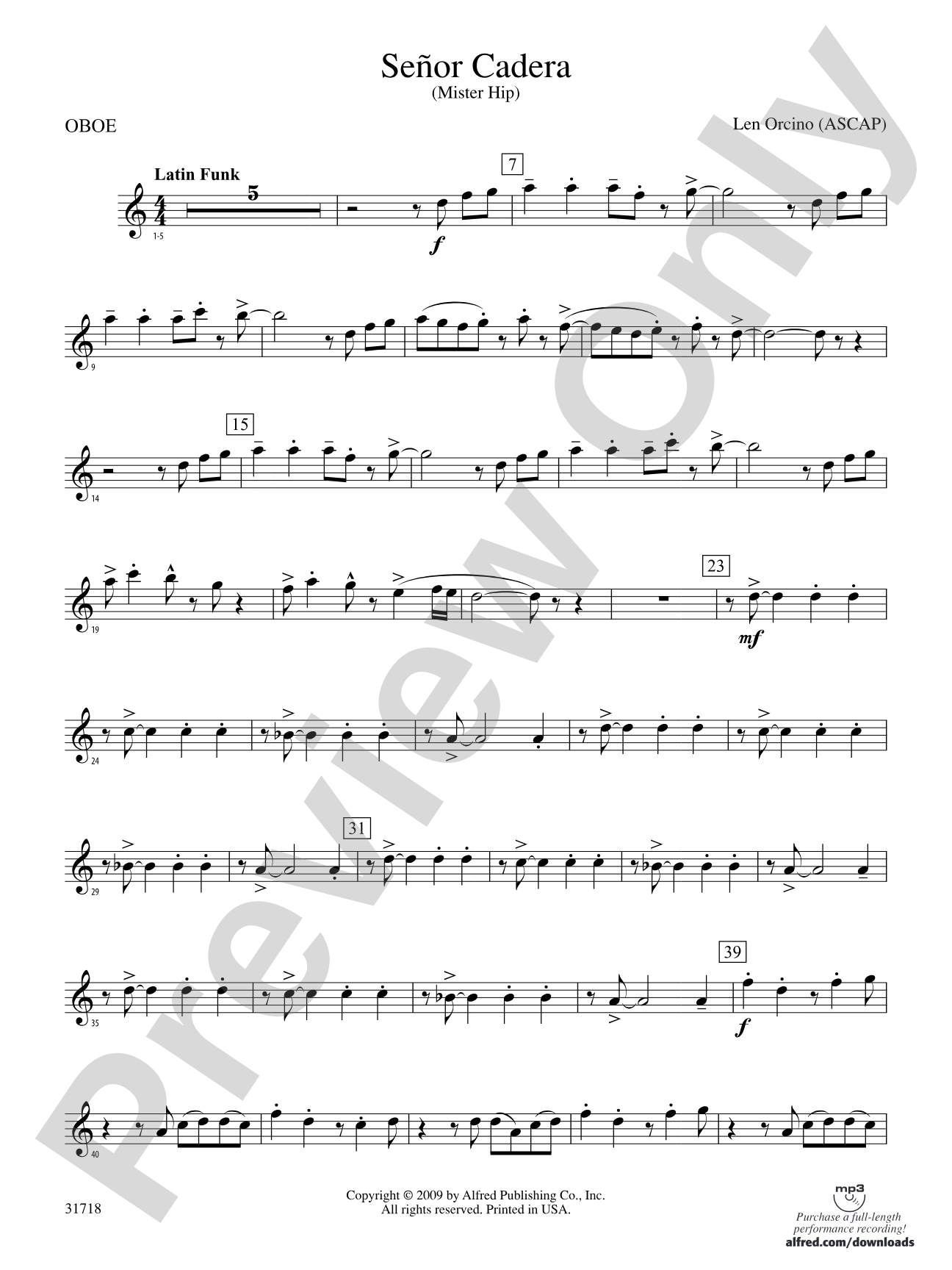 Señor Cadera (Mister Hip): Oboe