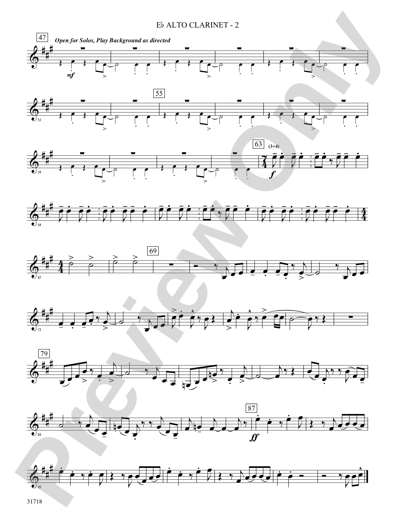 Señor Cadera (Mister Hip): (wp) E-flat Alto Clarinet