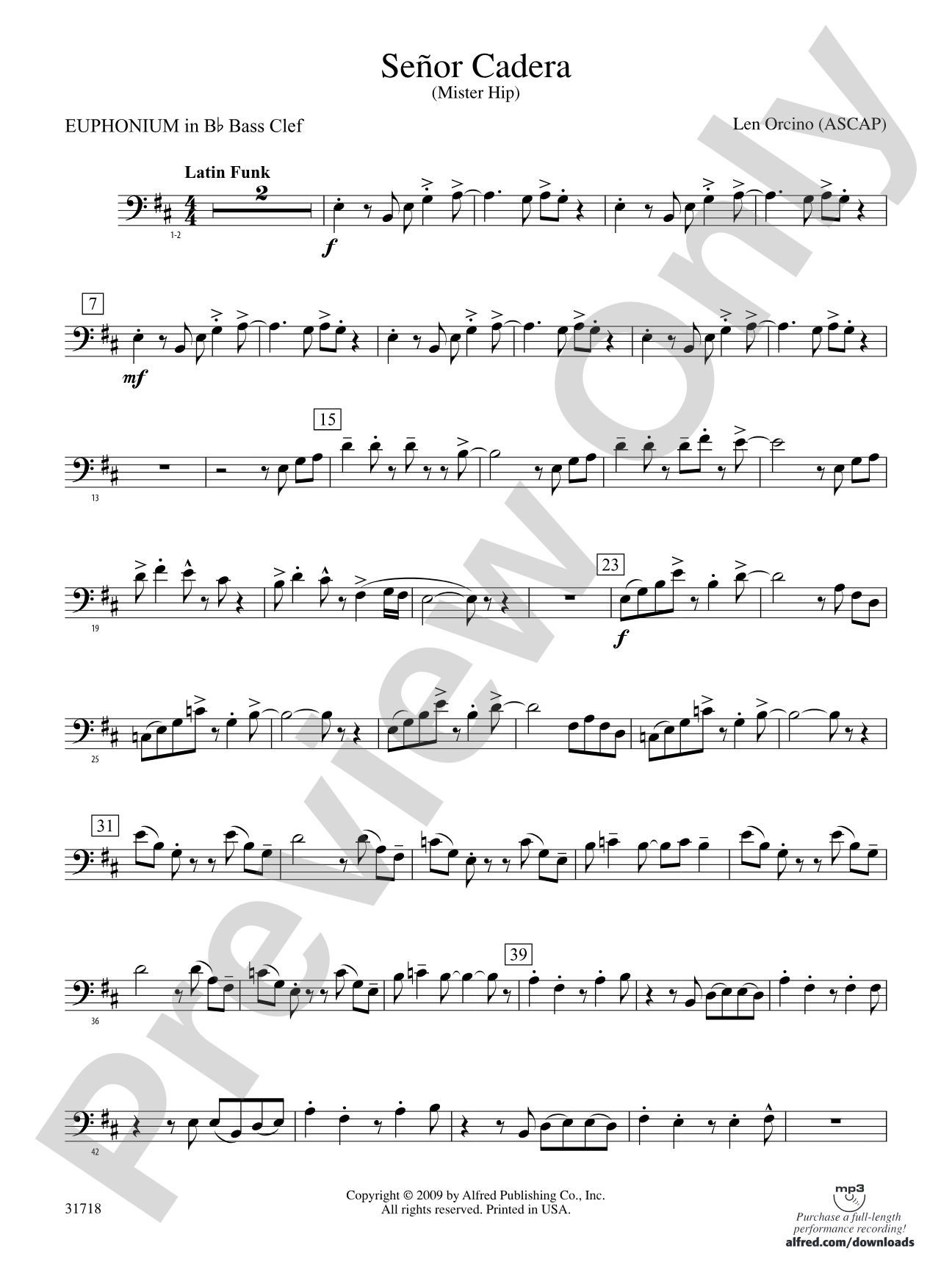 Señor Cadera (Mister Hip): (wp) B-flat Baritone B.C.