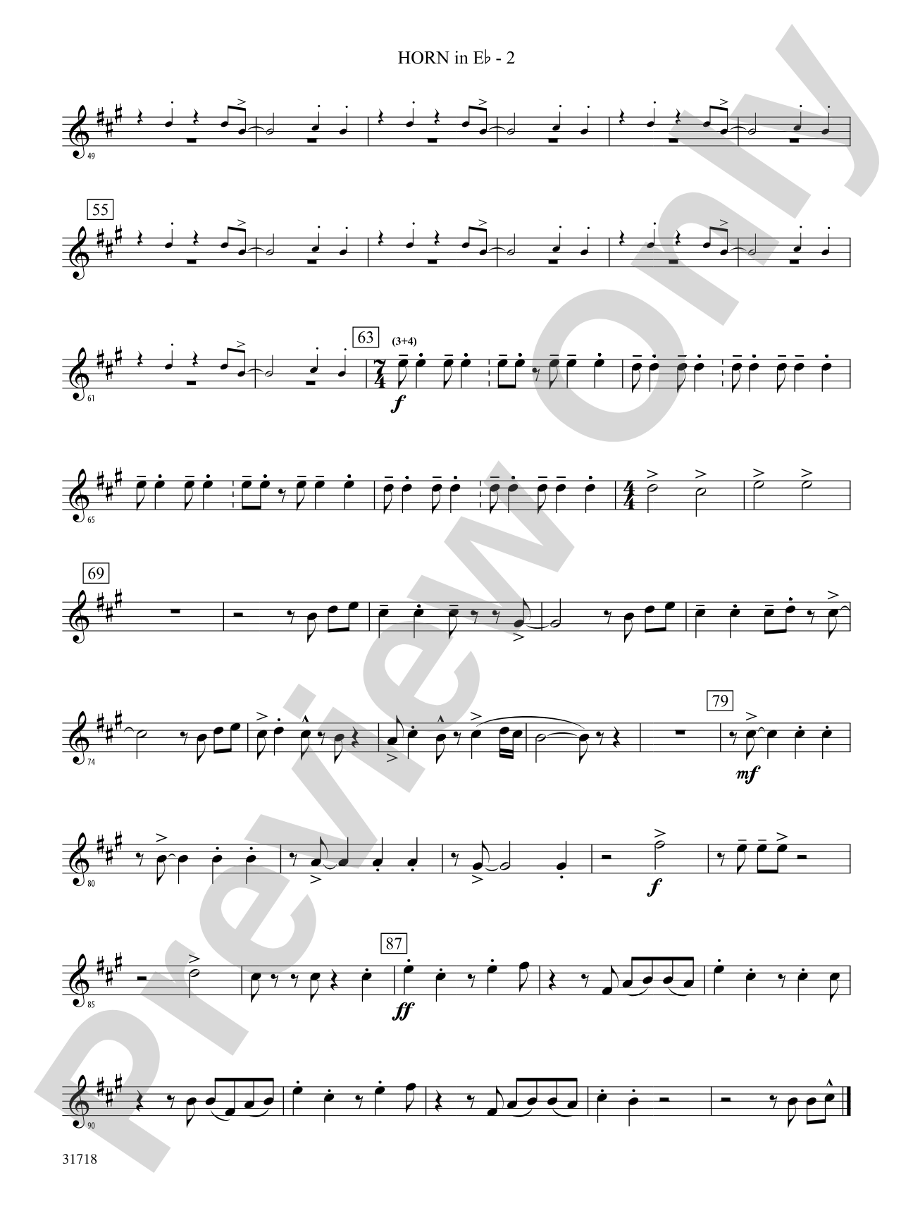 Señor Cadera (Mister Hip): (wp) 1st Horn in E-flat