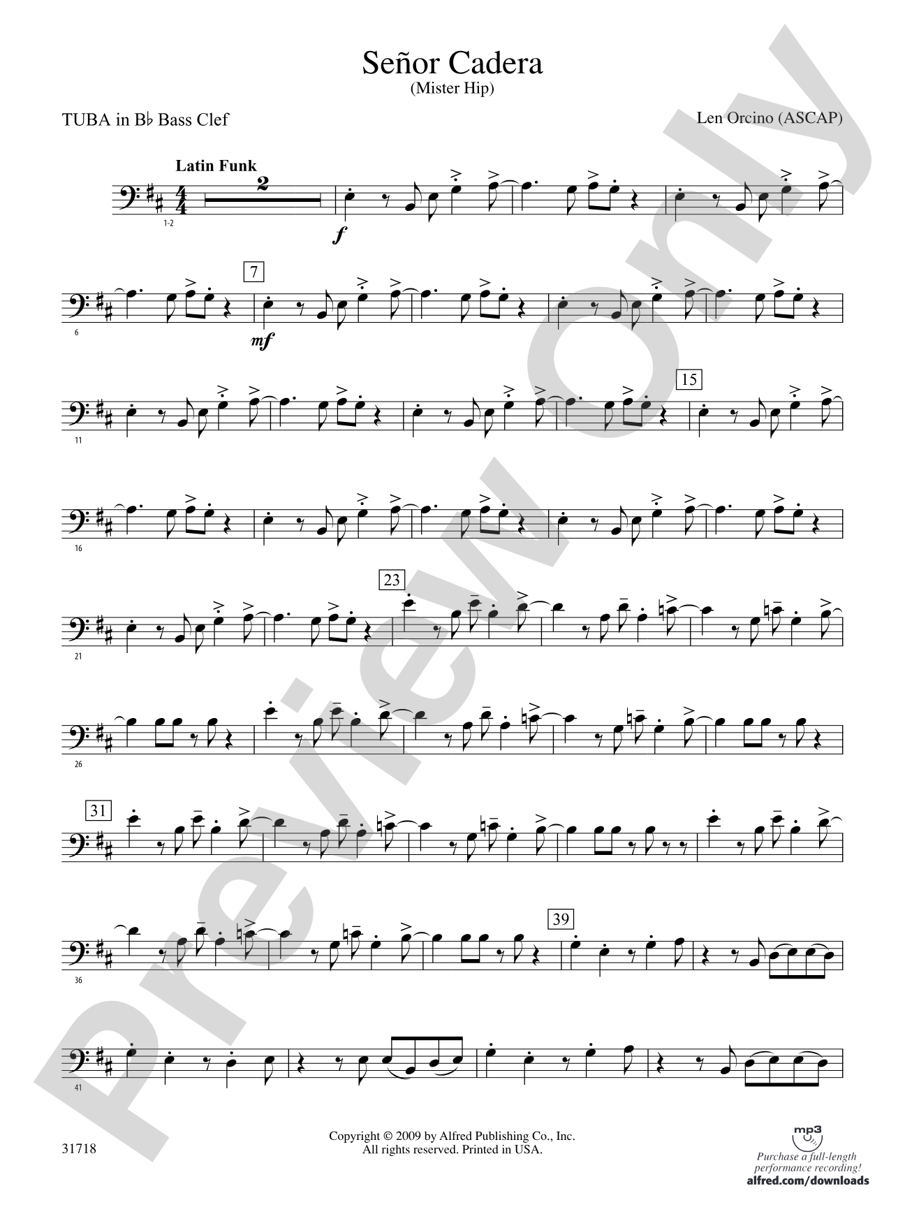Señor Cadera (Mister Hip): (wp) B-flat Tuba B.C.