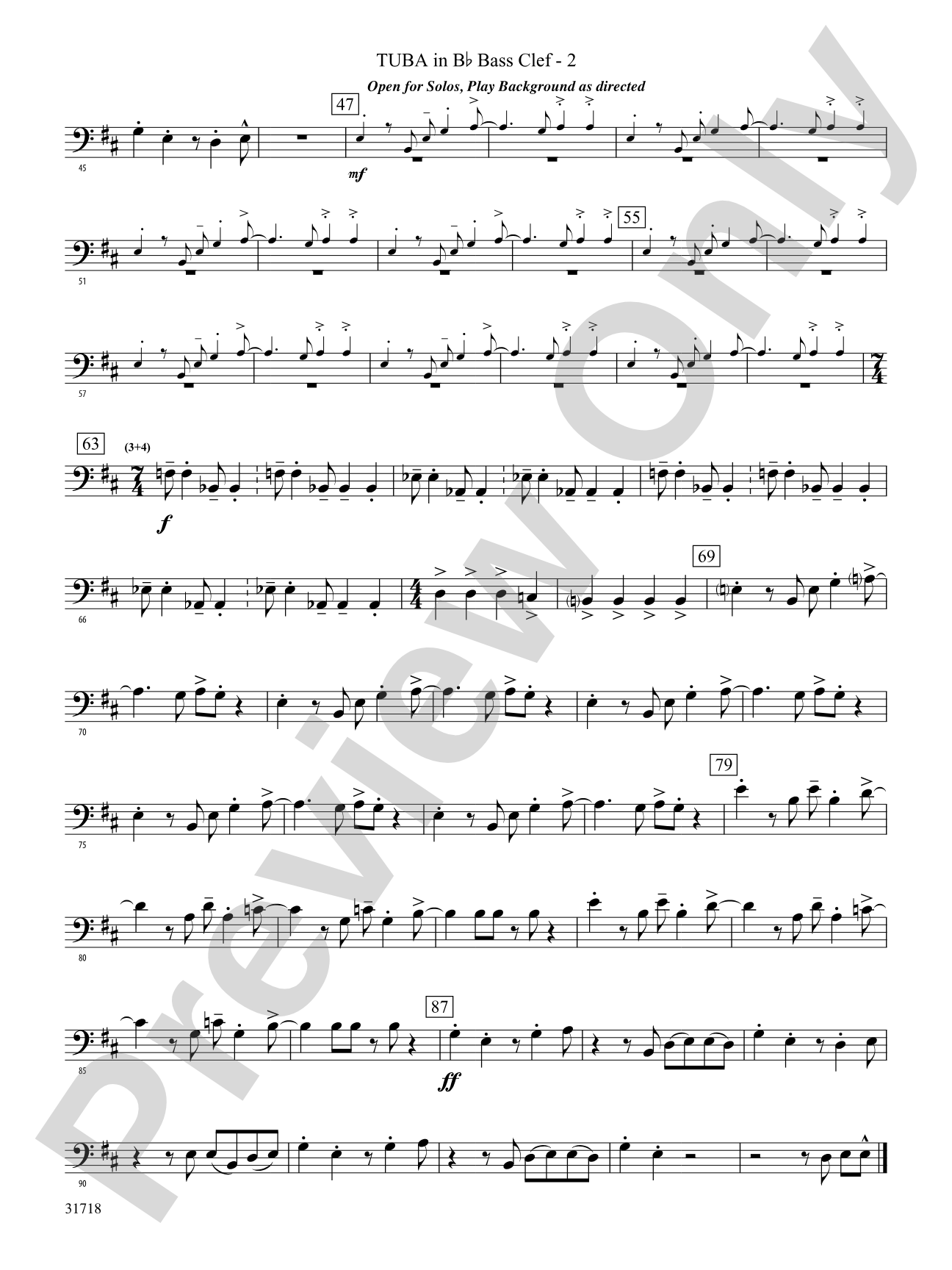 Señor Cadera (Mister Hip): (wp) B-flat Tuba B.C.