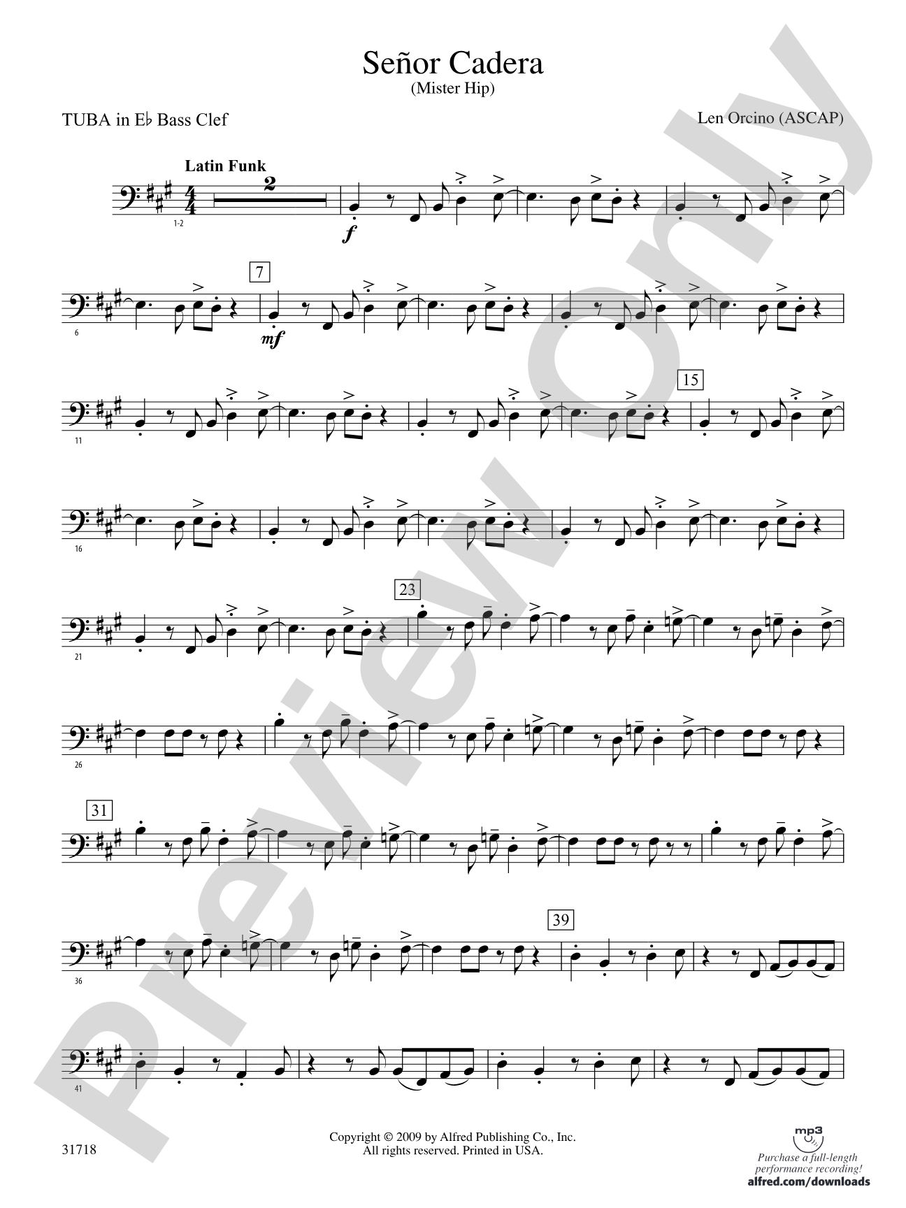 Señor Cadera (Mister Hip): (wp) E-flat Tuba B.C.