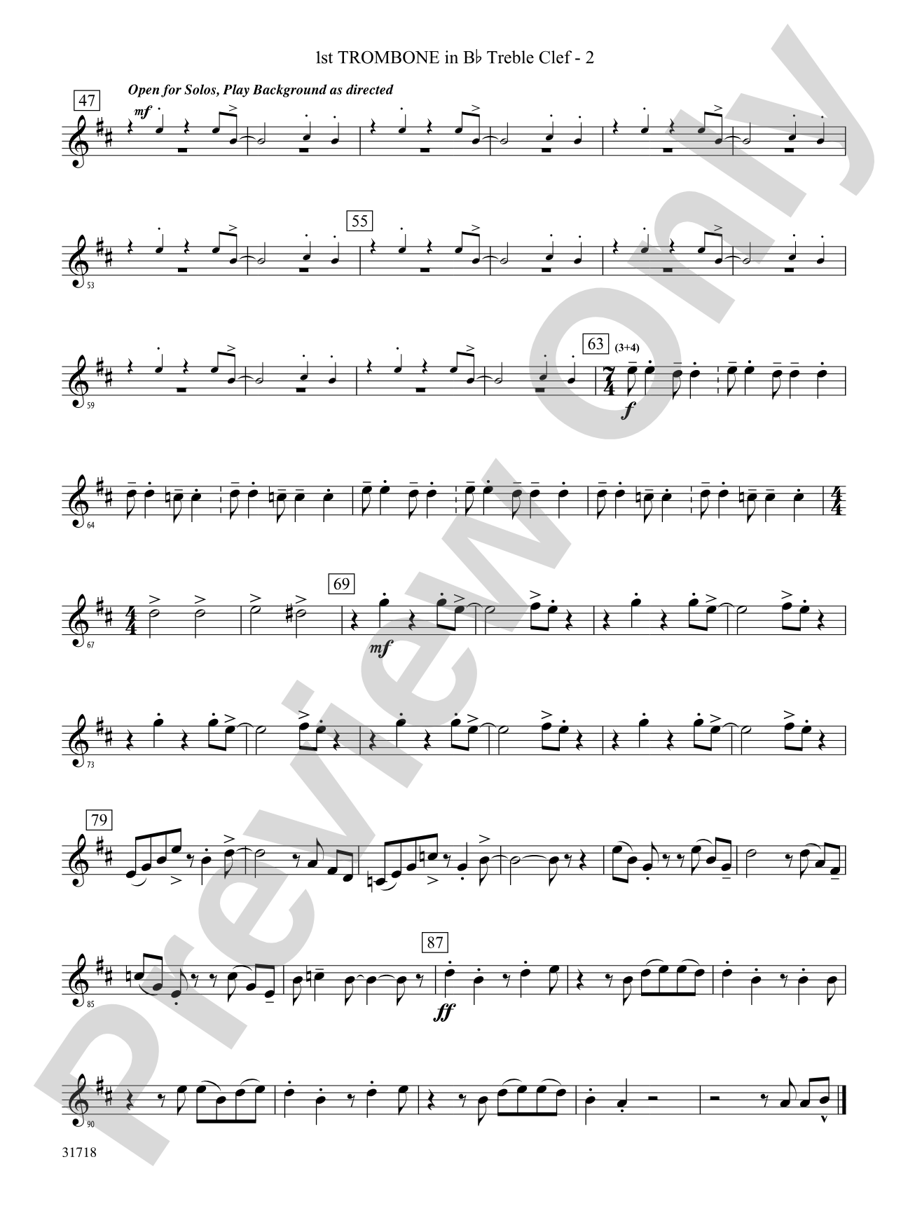 Señor Cadera (Mister Hip): (wp) 1st B-flat Trombone T.C.
