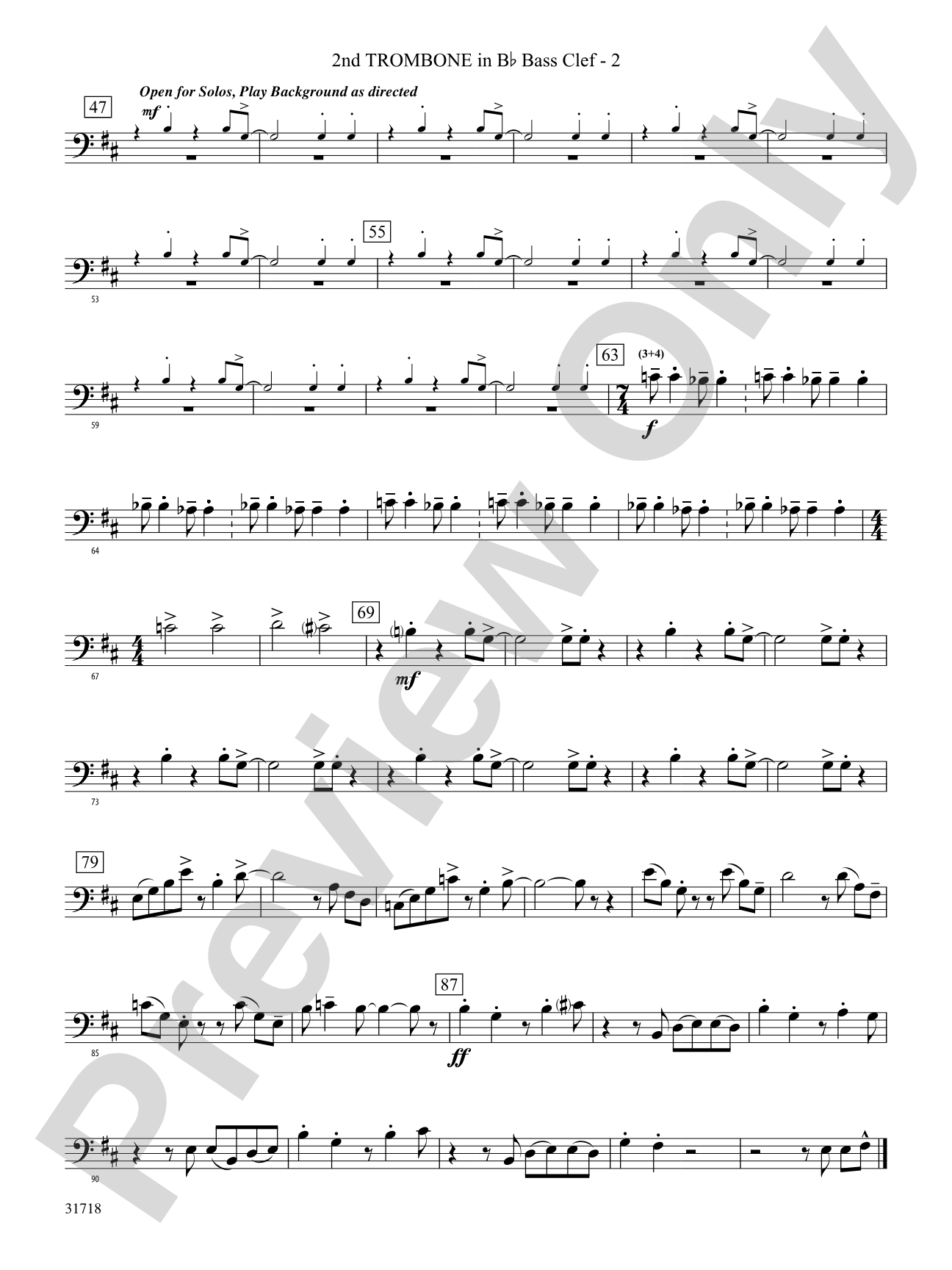 Señor Cadera (Mister Hip): (wp) 2nd B-flat Trombone B.C.