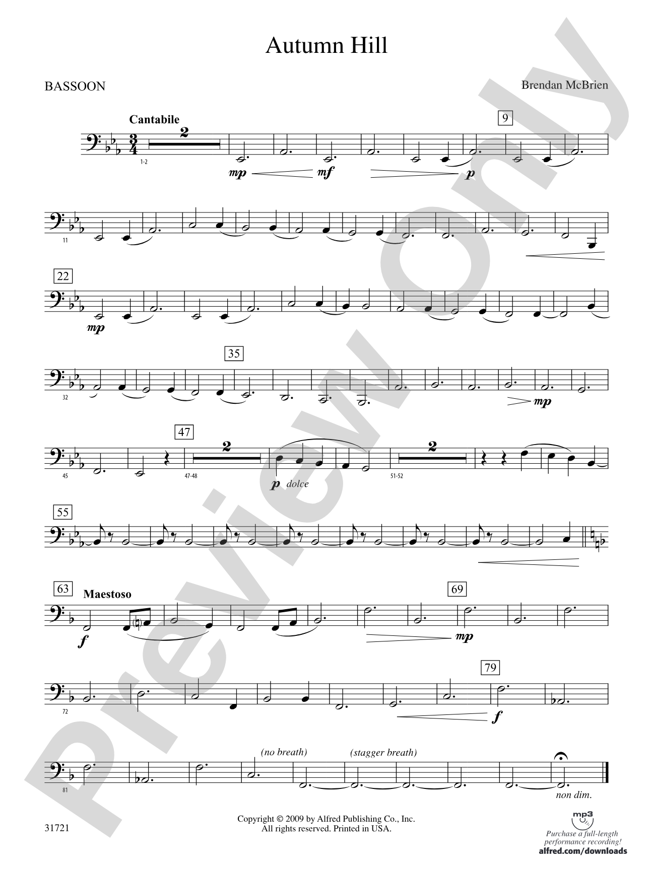 Autumn Hill: Bassoon