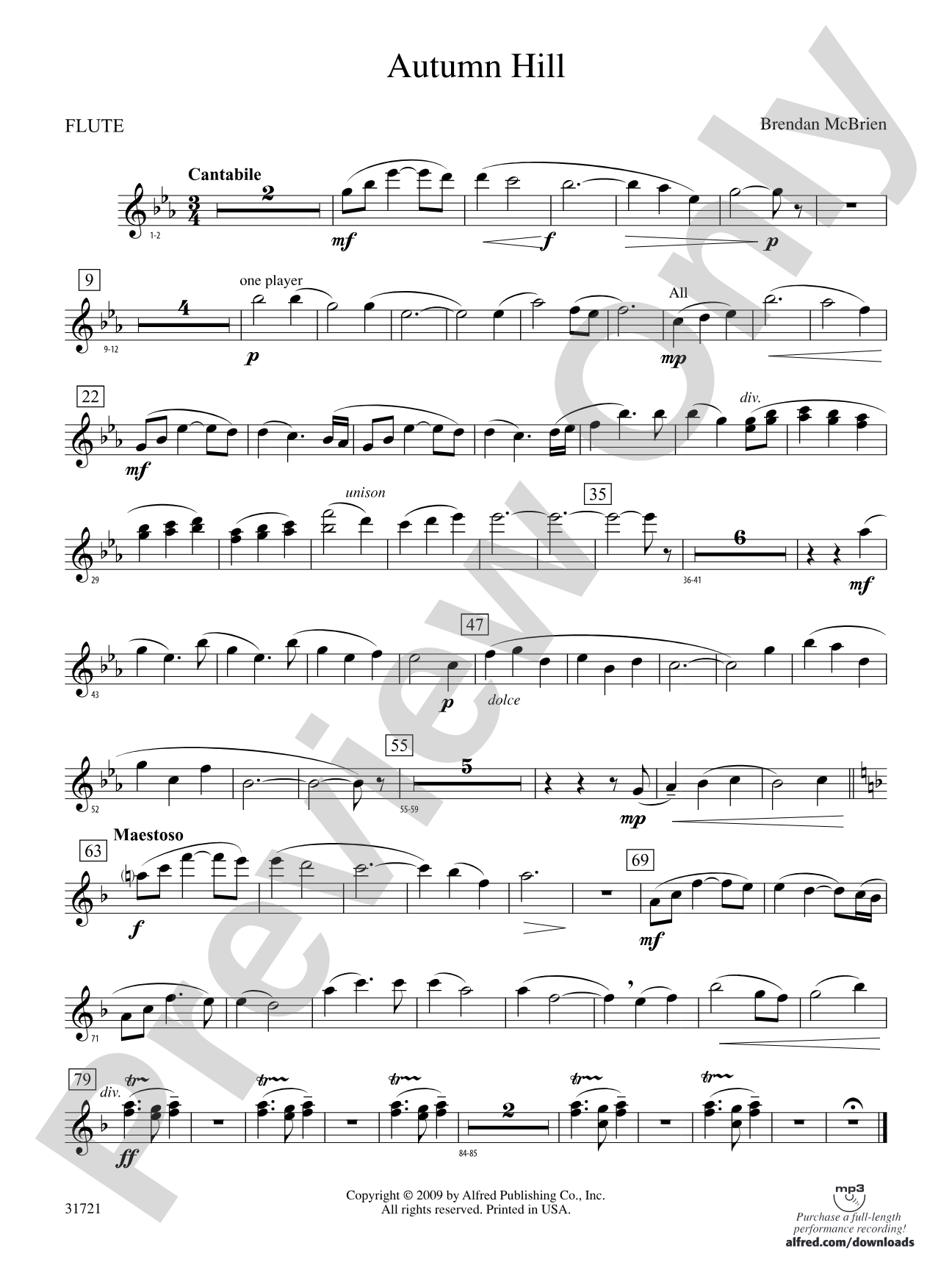 Autumn Hill: Flute