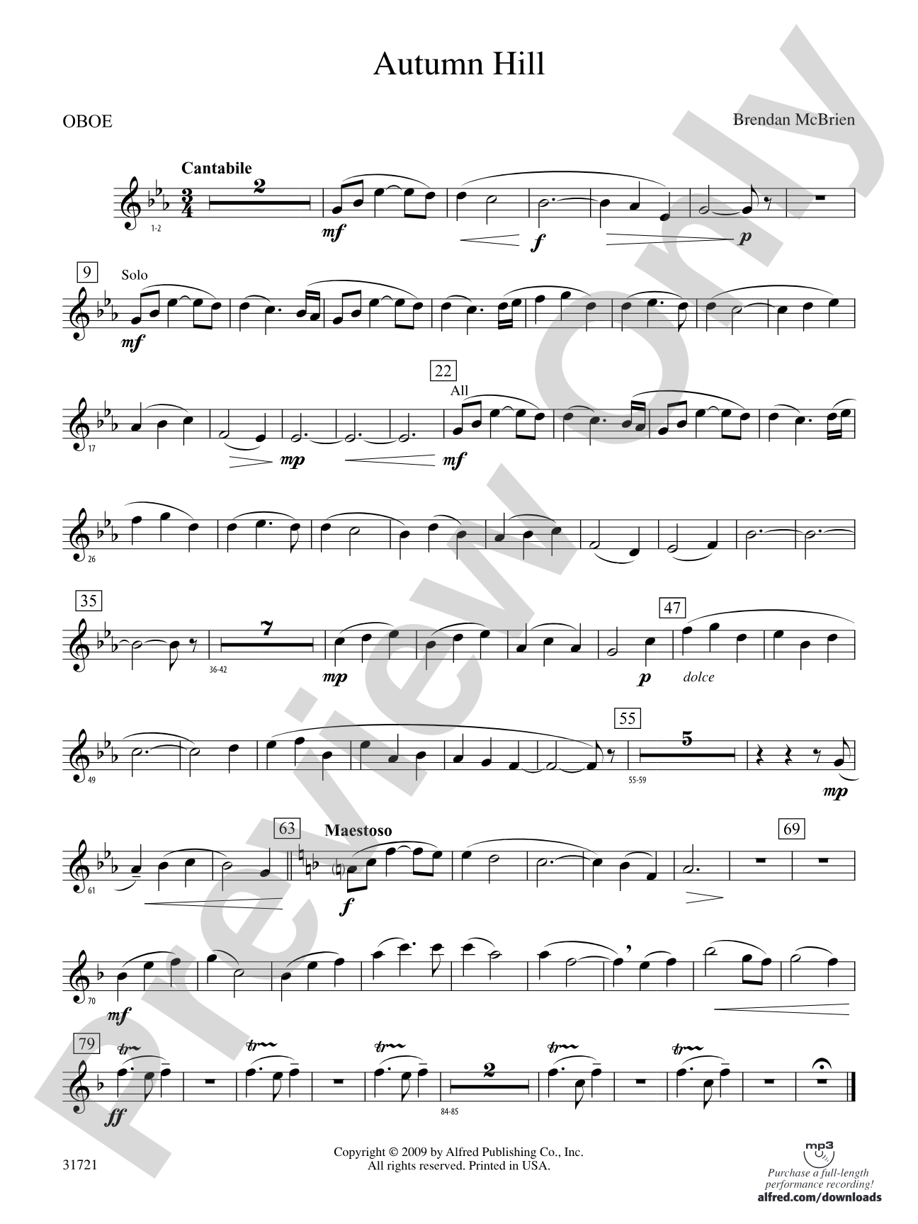 Autumn Hill: Oboe