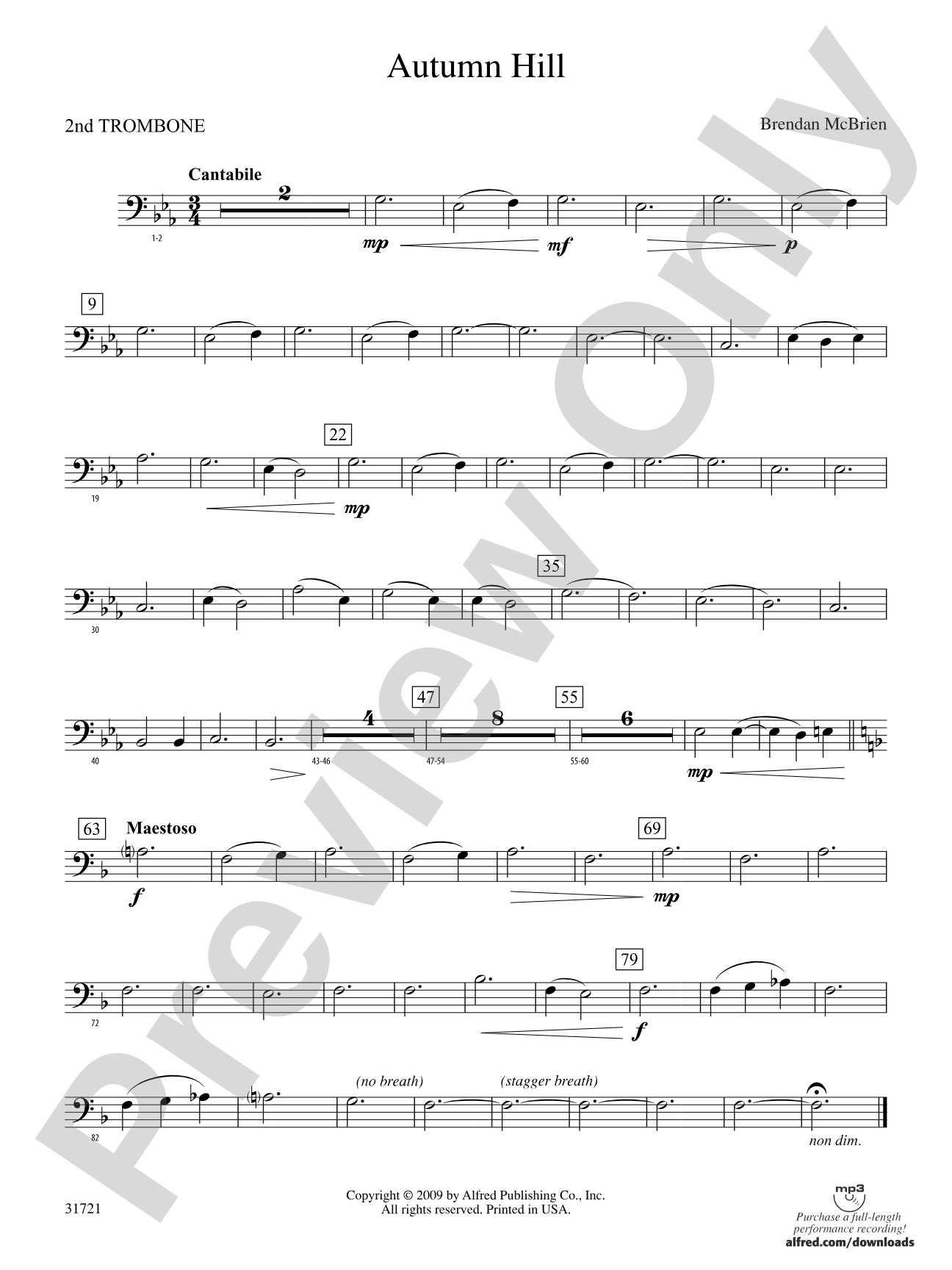 Autumn Hill: 2nd Trombone