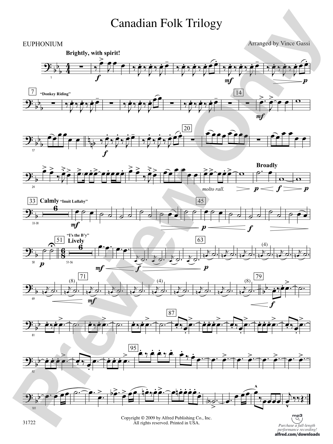 Canadian Folk Trilogy: Baritone B.C.