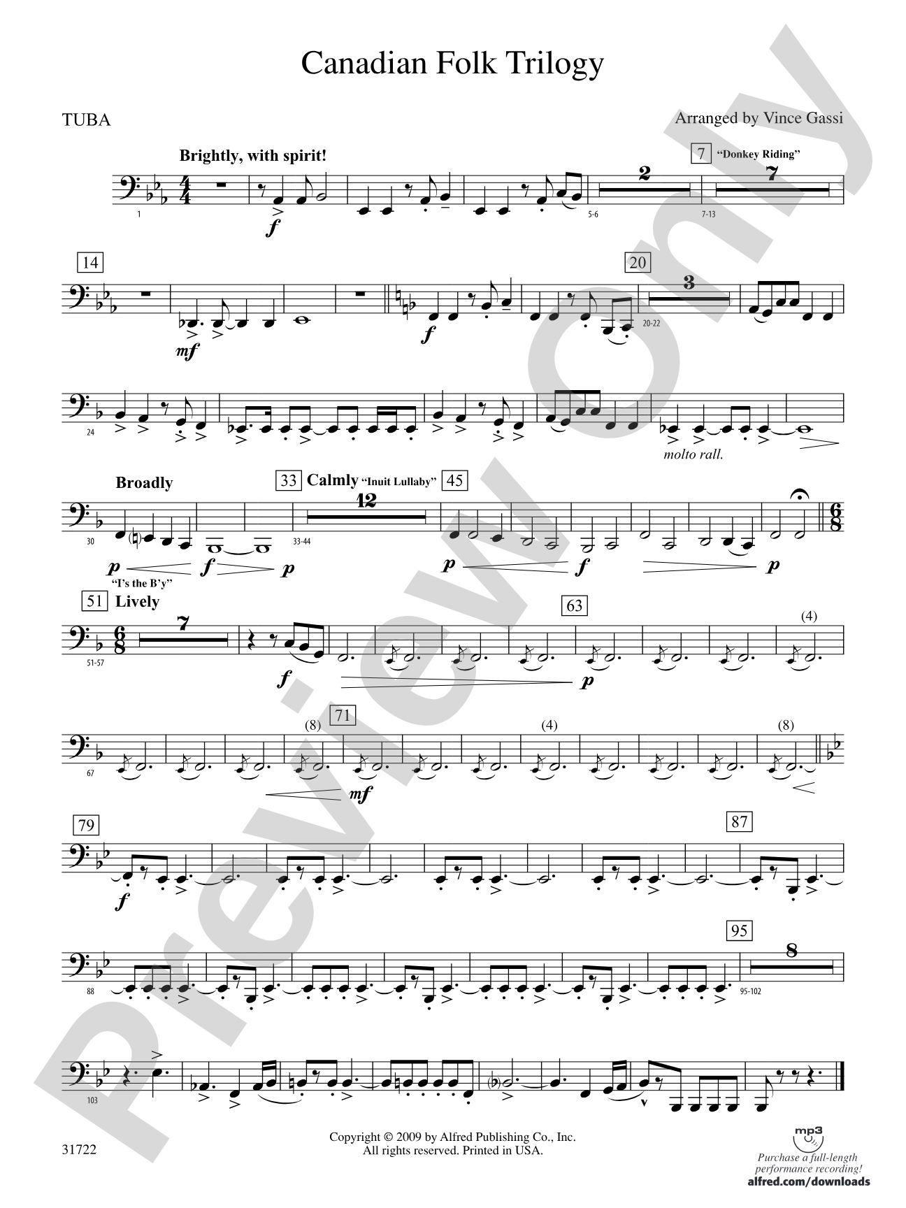 Canadian Folk Trilogy: Tuba
