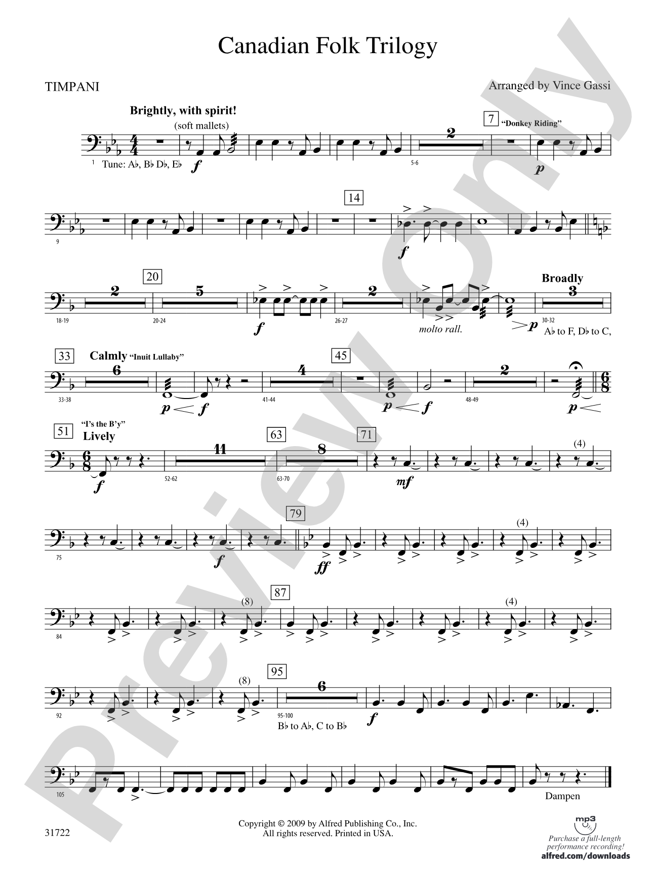 Canadian Folk Trilogy: Timpani