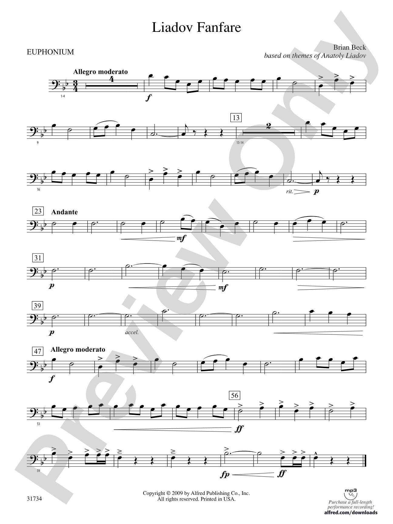 Liadov Fanfare: Baritone B.C.