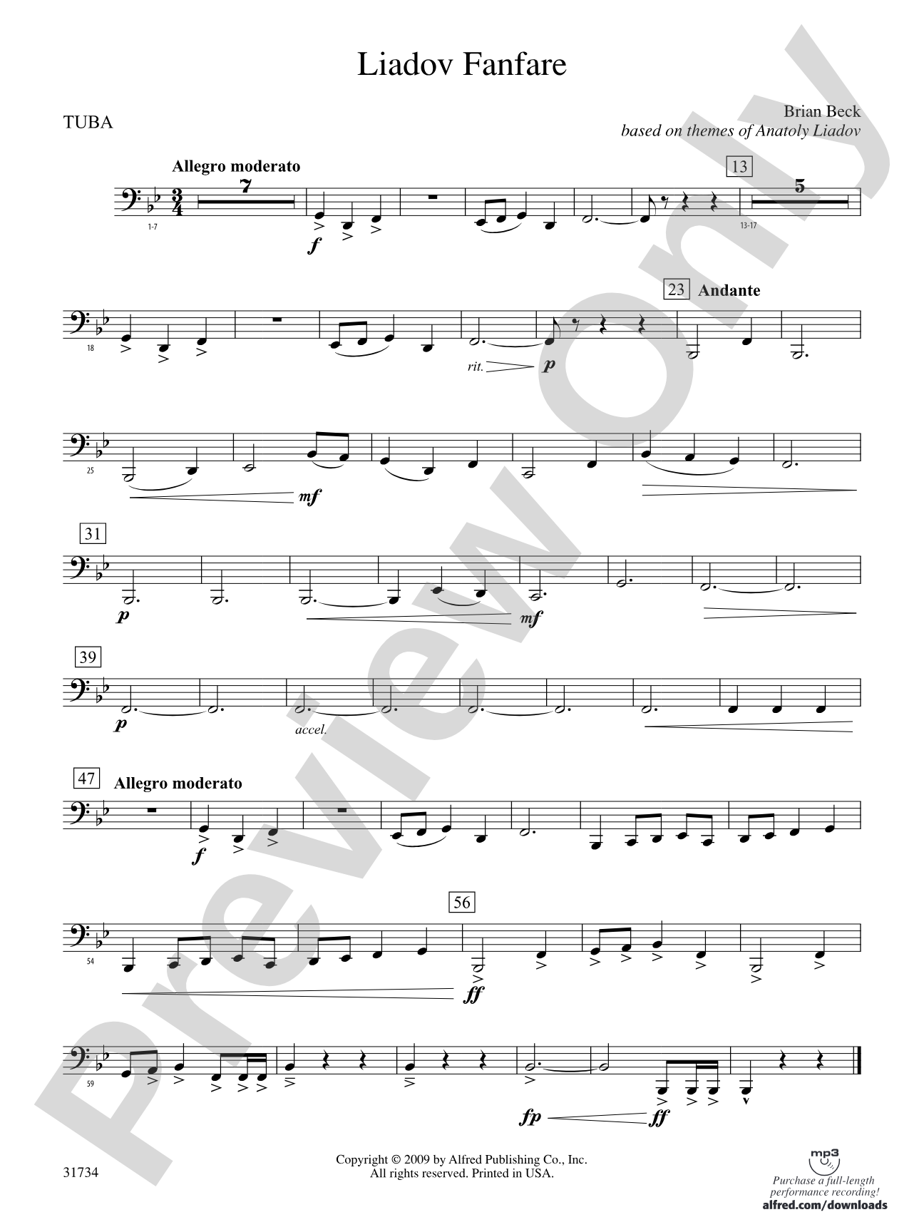 Liadov Fanfare: Tuba