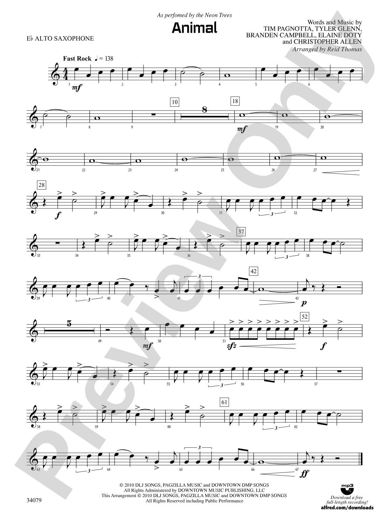 Animal: E-flat Alto Saxophone