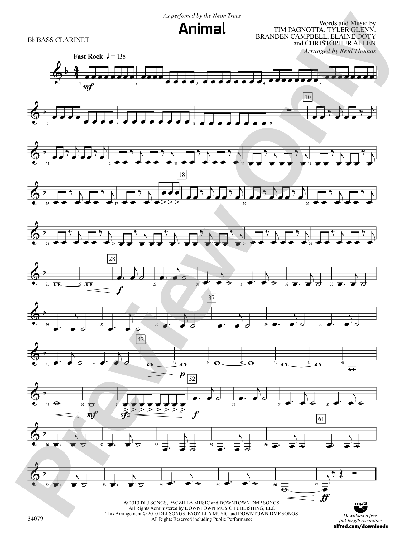 Animal: B-flat Bass Clarinet