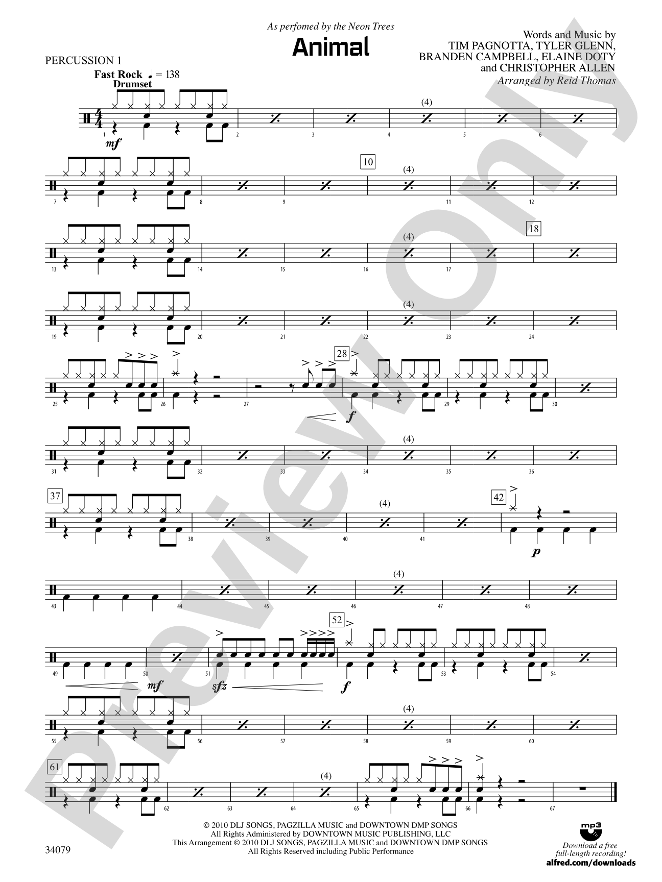 Animal: 1st Percussion