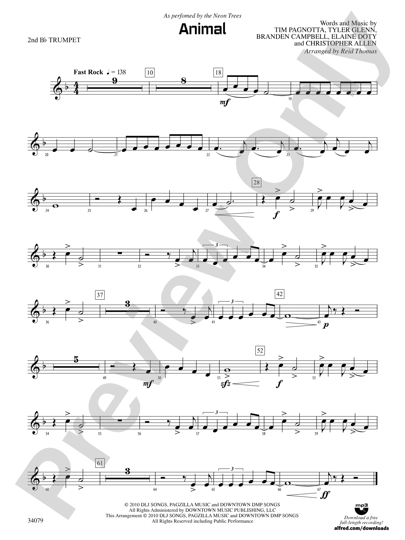 Animal: 2nd B-flat Trumpet