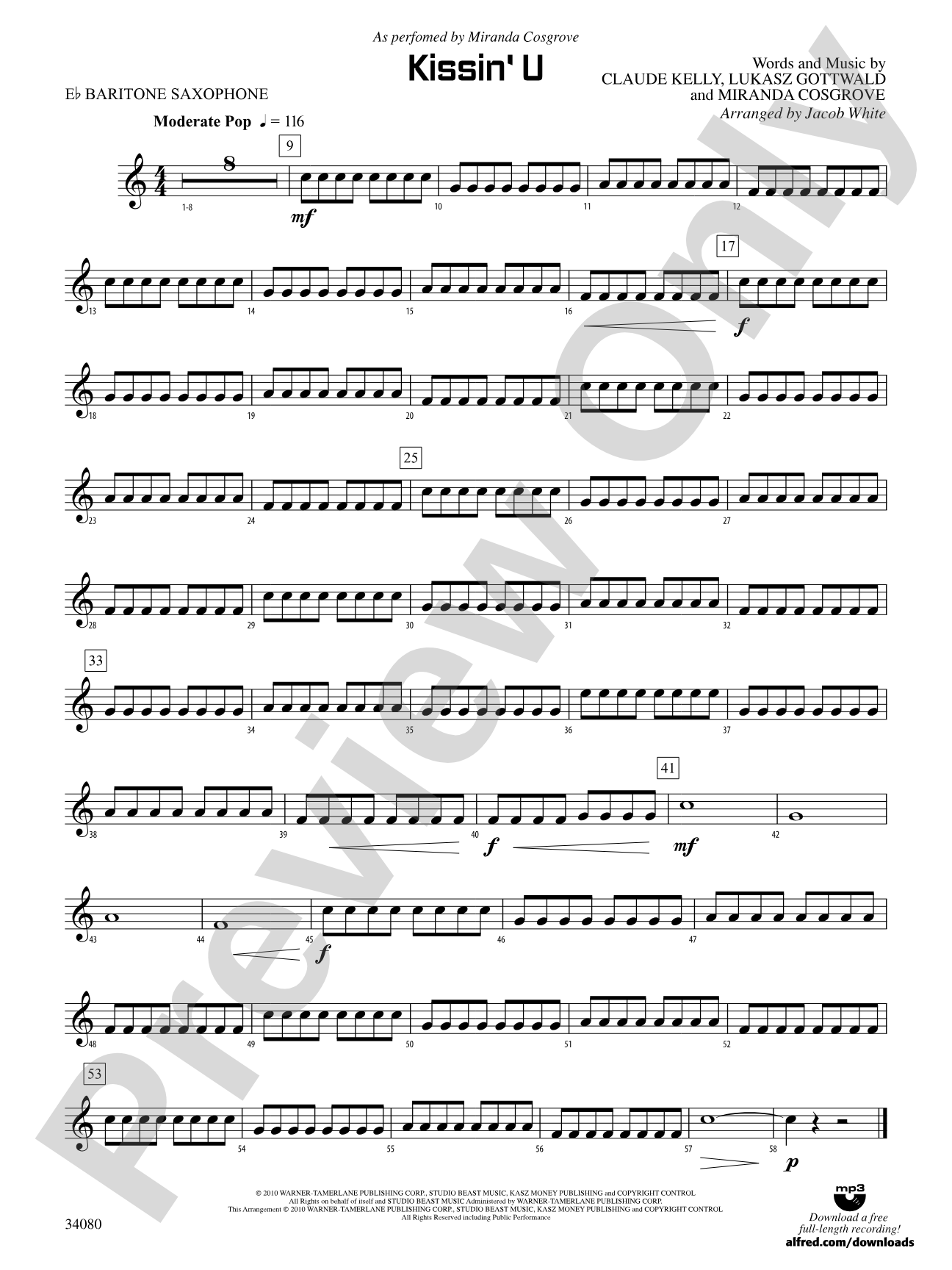 Kissin' U: E-flat Baritone Saxophone